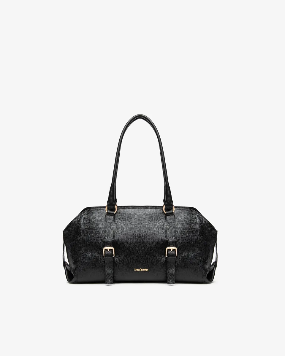Nero Giardini Bags sac bowling cuir femme boucles dorées