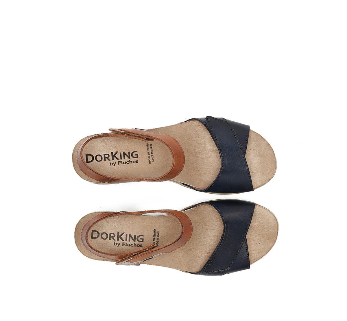 Fluchos Dorking Gold D9512 sandales bleu compensées