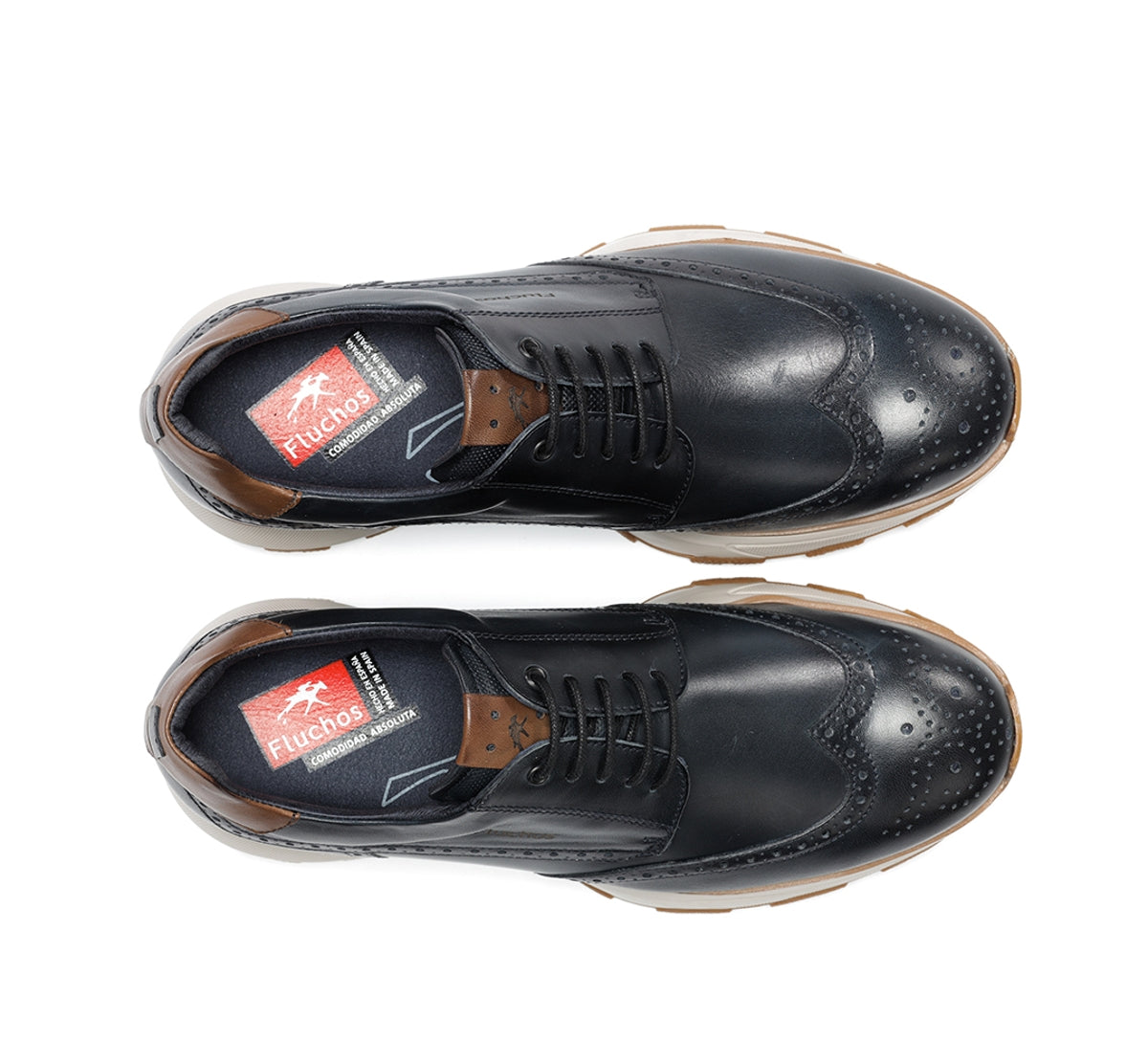 Fluchos Walter F2080 chaussures homme bleues cuir
