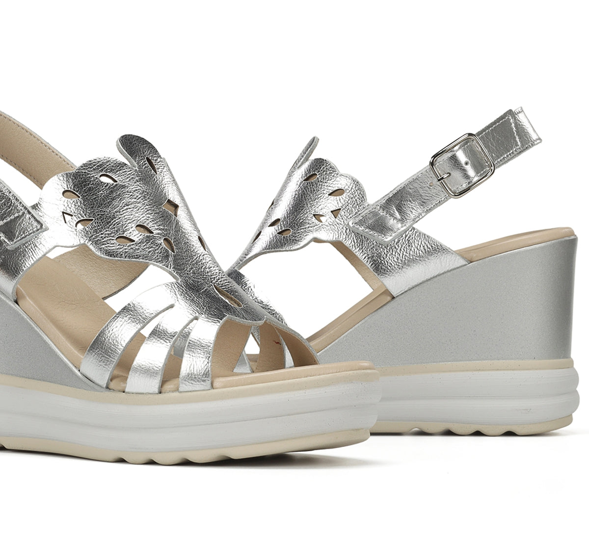 Dorking Diane D9697 sandales femme argent talon