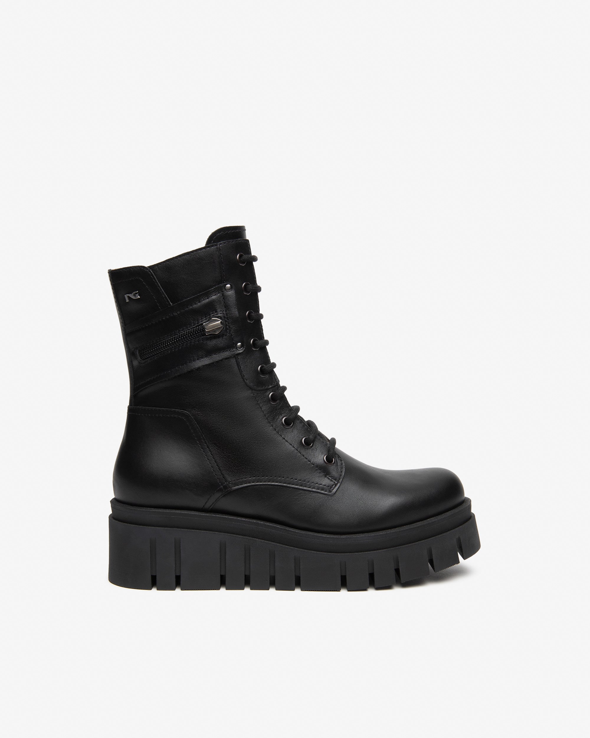 Nero Giardini Combat Boots bottines cuir femme 38