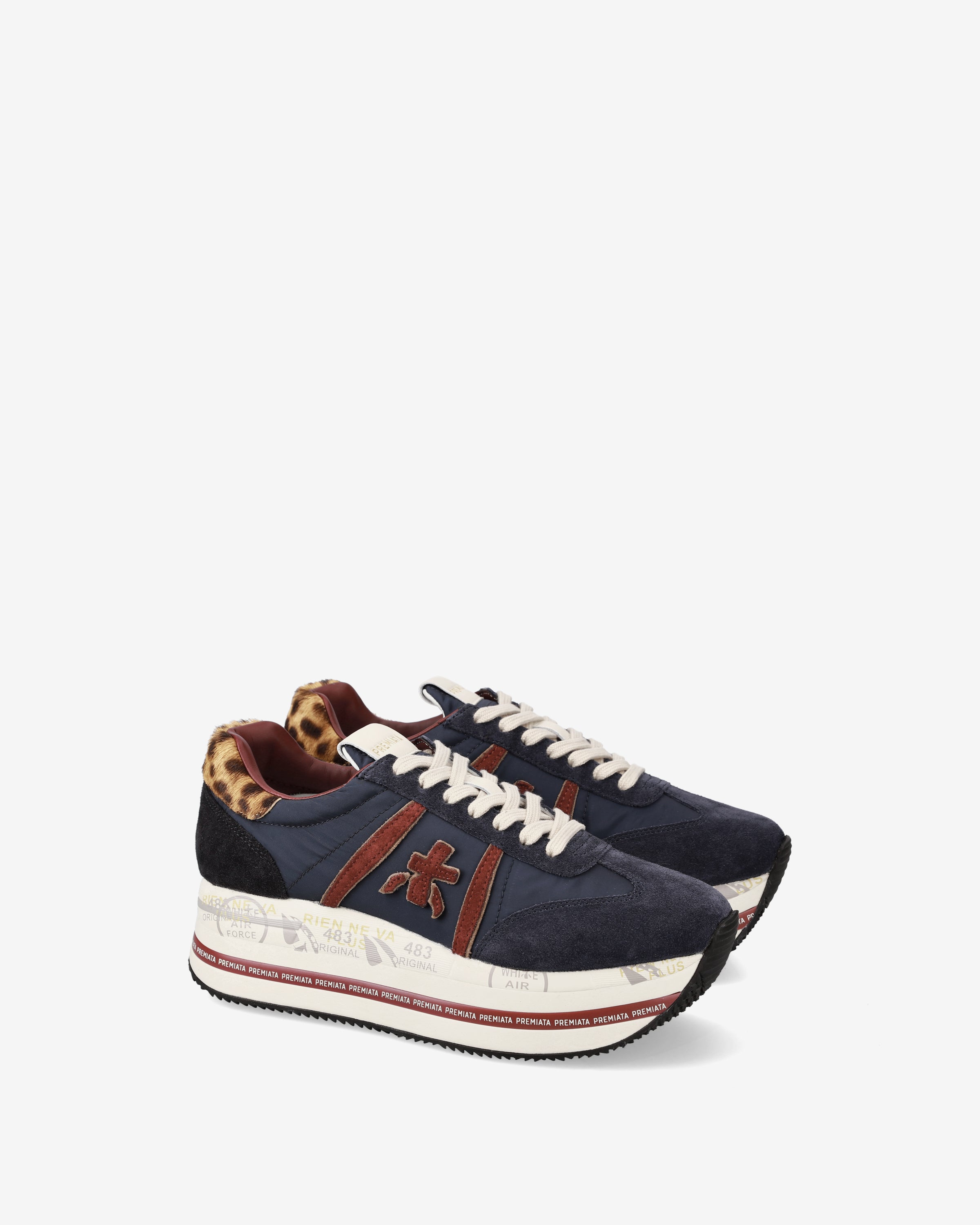 Premiata Beth 7743 baskets femme bleu marine daim