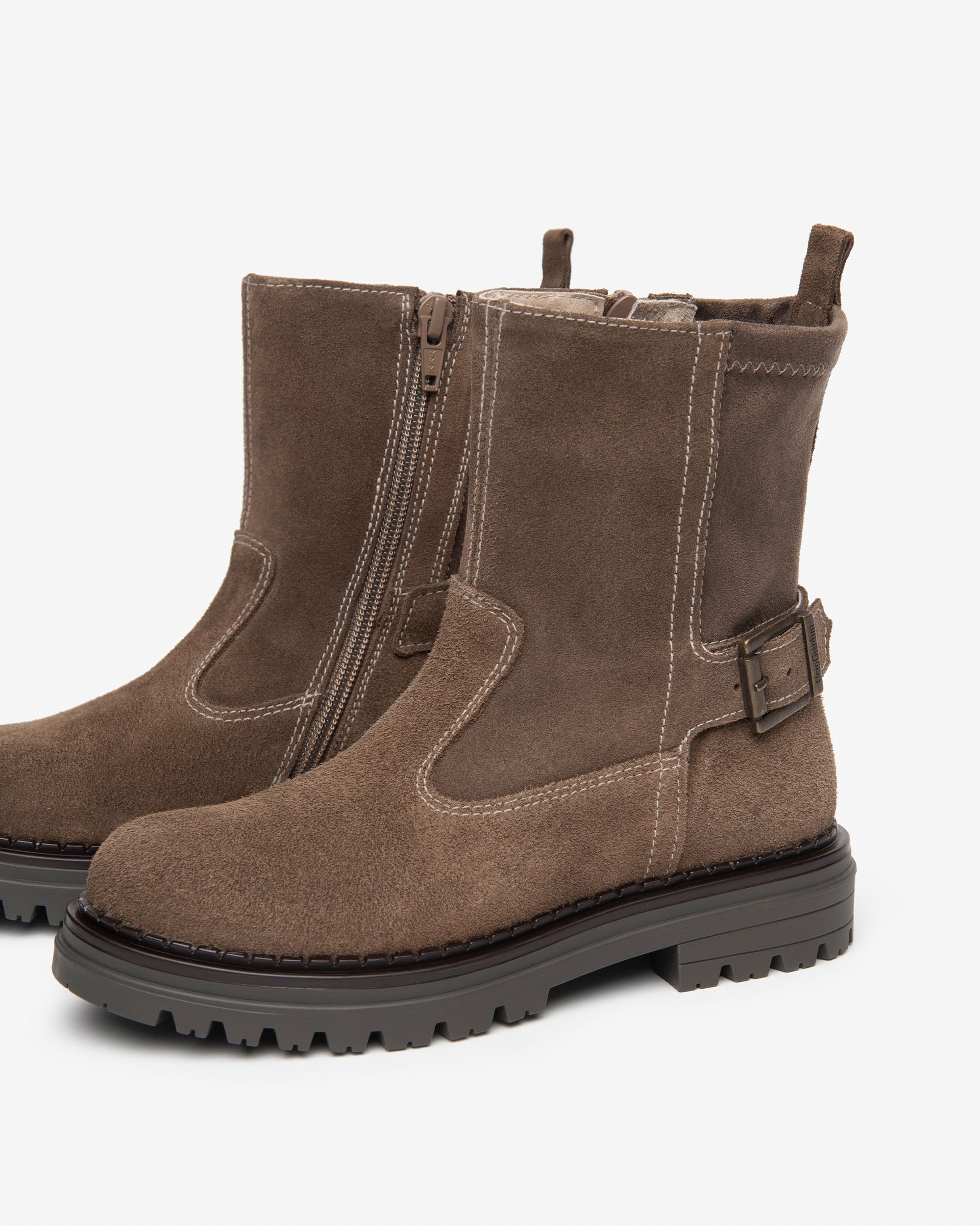 Nero Giardini Bottines daim fille ado zip boucle