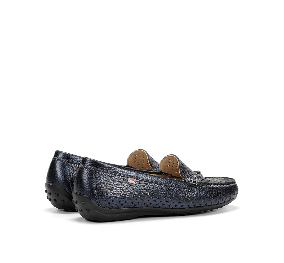 Fluchos Bruni F2157 mocassins femme bleu cuir