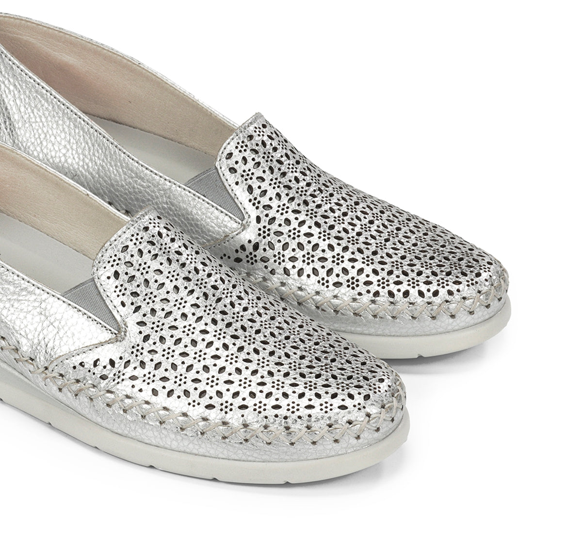 Fluchos Sella F2144 slip on femme argent confort
