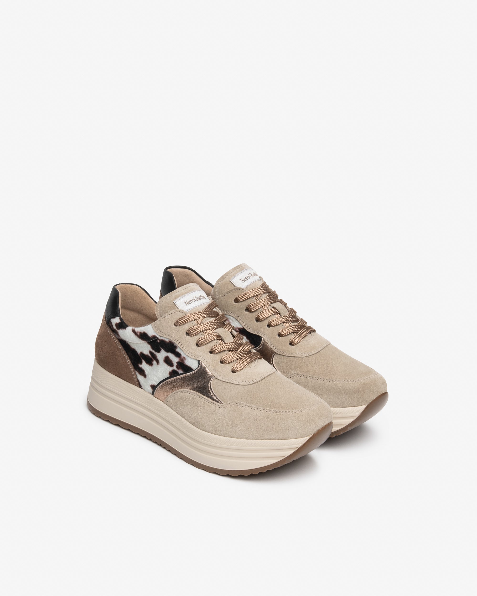 Nero Giardini Sneakers basket femme daim pointure 38 plateforme 45mm
