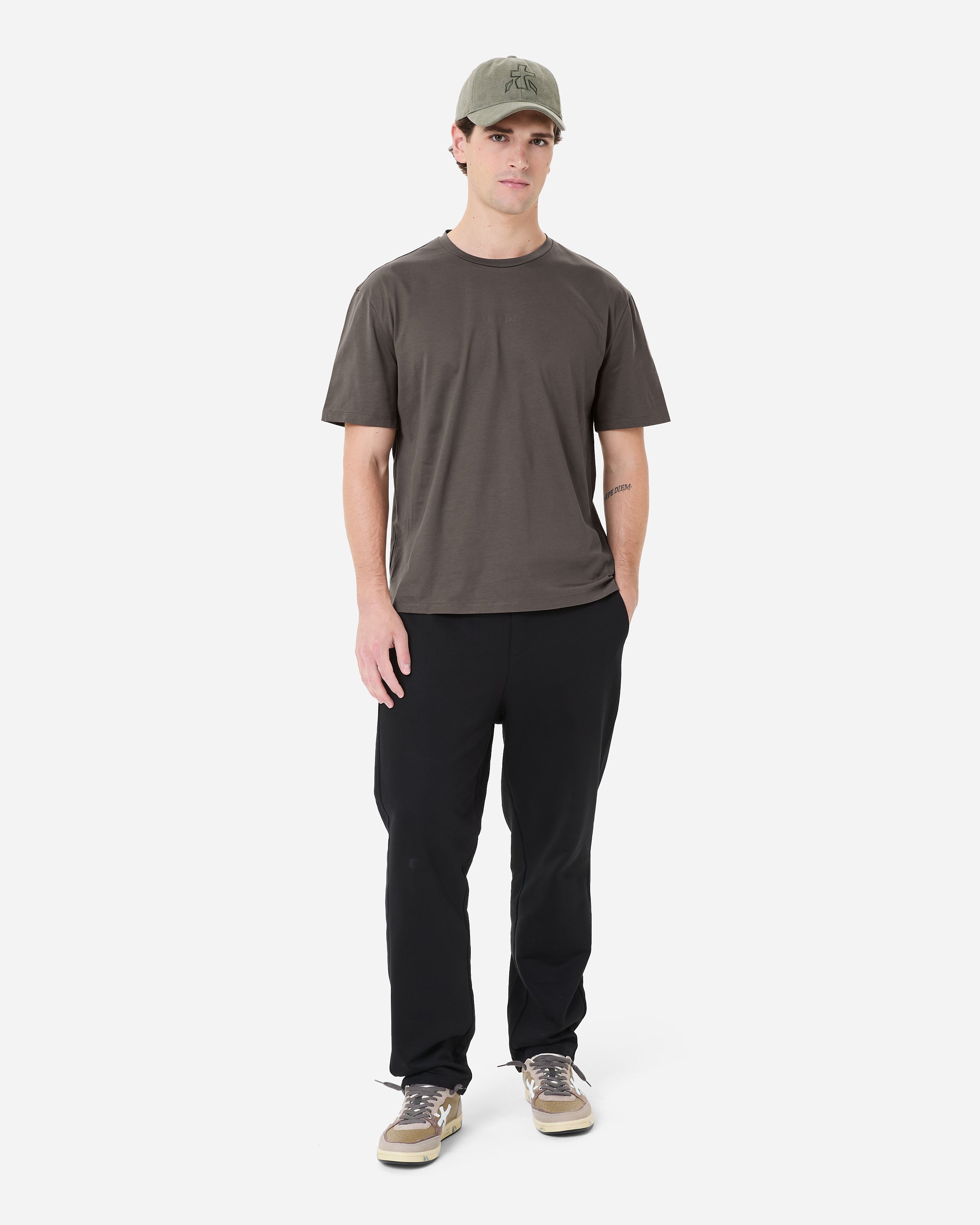 Premiata T-Shirt Logo Essential Mud t-shirt coton