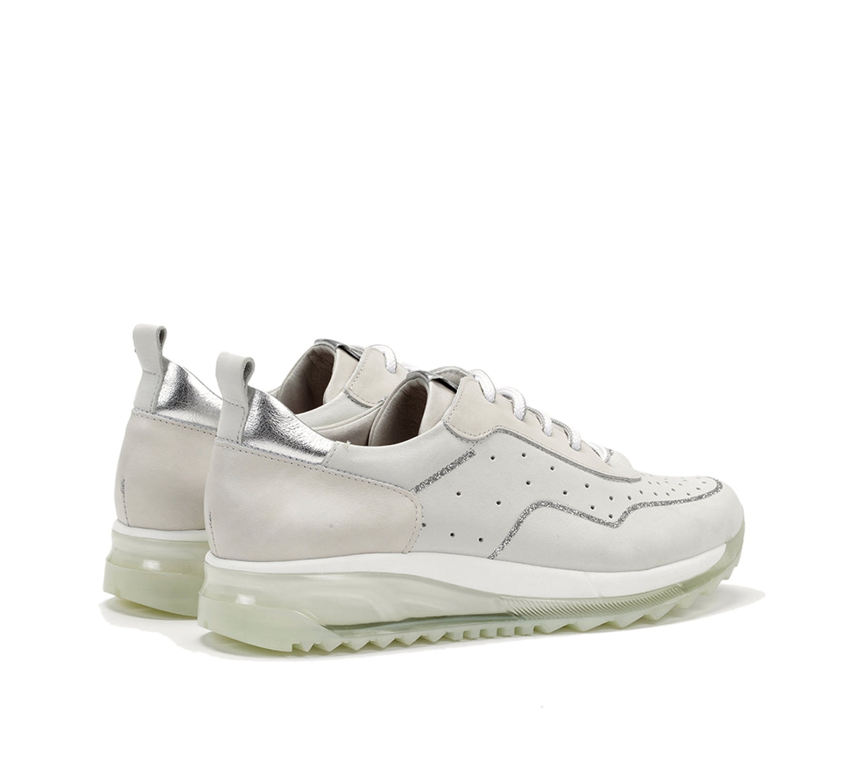 Dorking Navy D8201 basket blanche femme à lacets