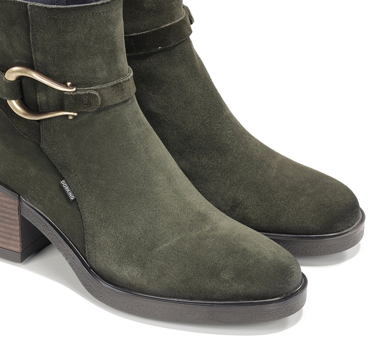 Dorking Aroma D9754 bottine vert femme cuir petit talon