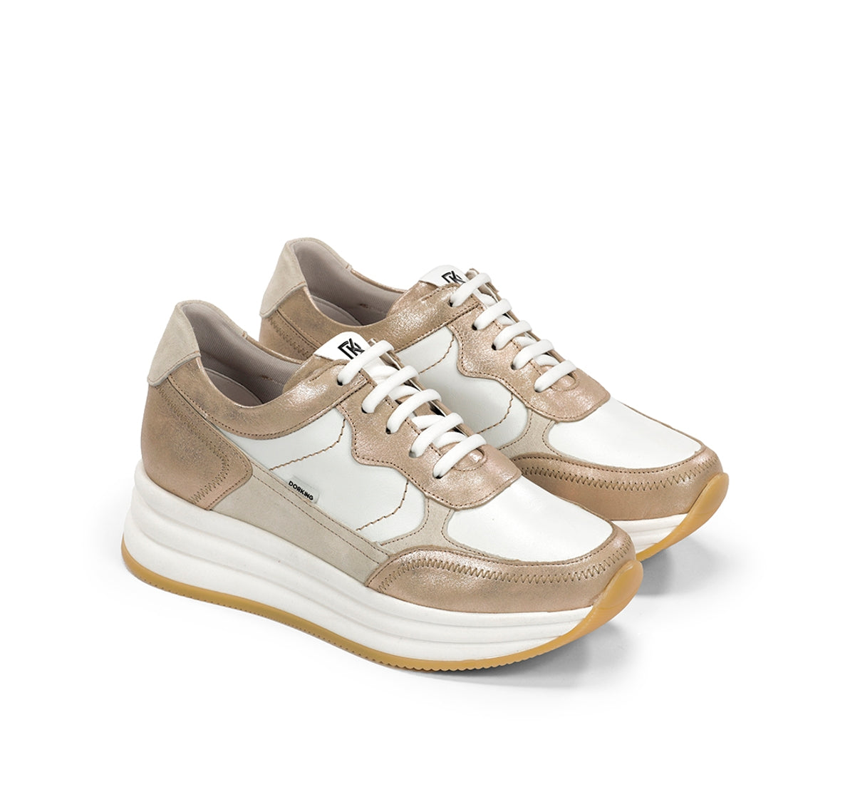 Dorking Draz D9436 baskets dorées plateforme femme