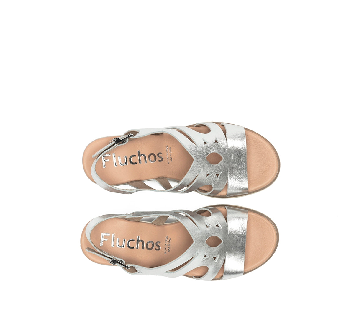Fluchos Smash F1974 sandales argent femme compensé