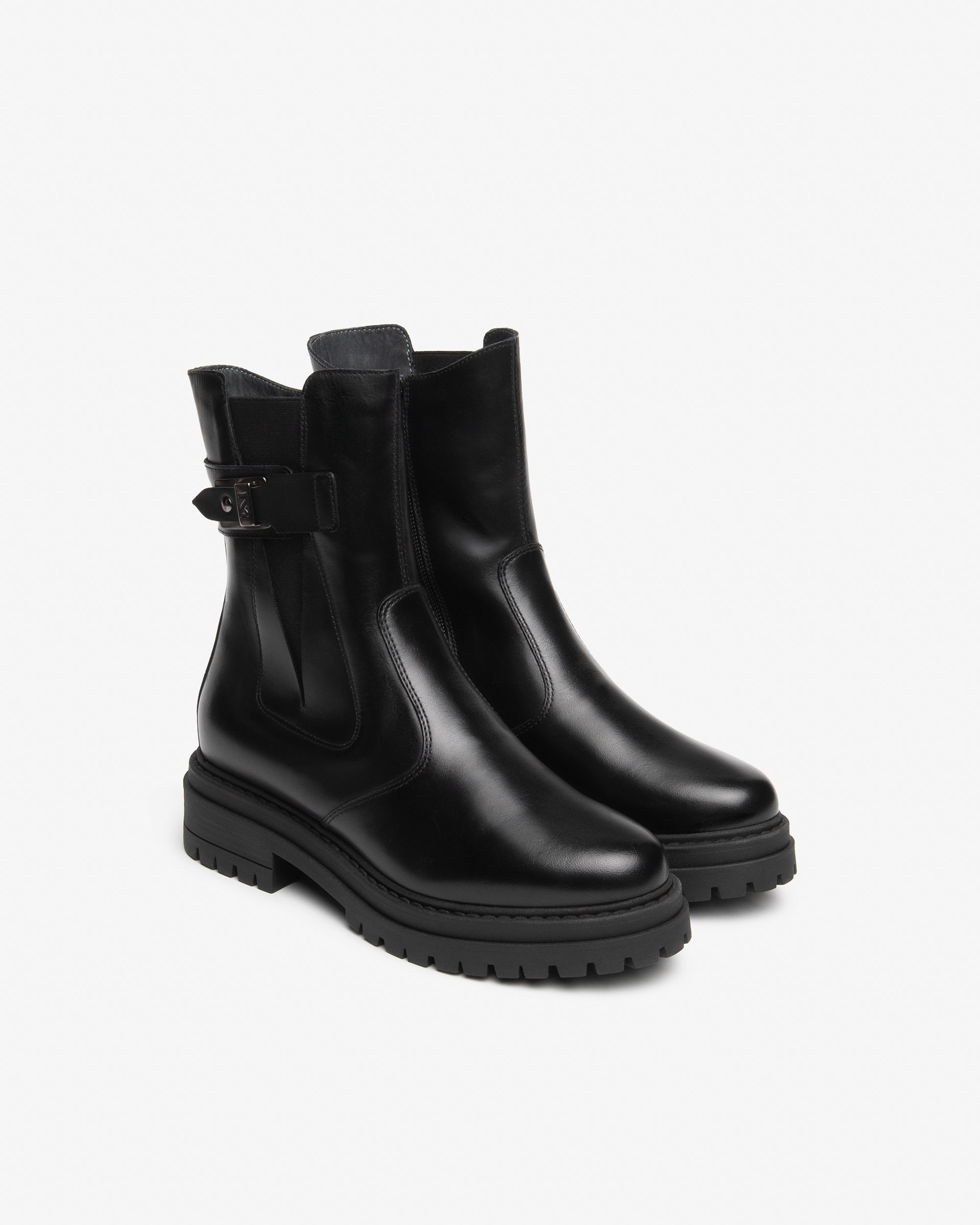 Nero Giardini Chelsea Boots bottines cuir fourrées talon 40 mm