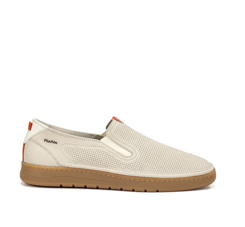 Fluchos Leo F1946 slip on homme taupe cuir souple