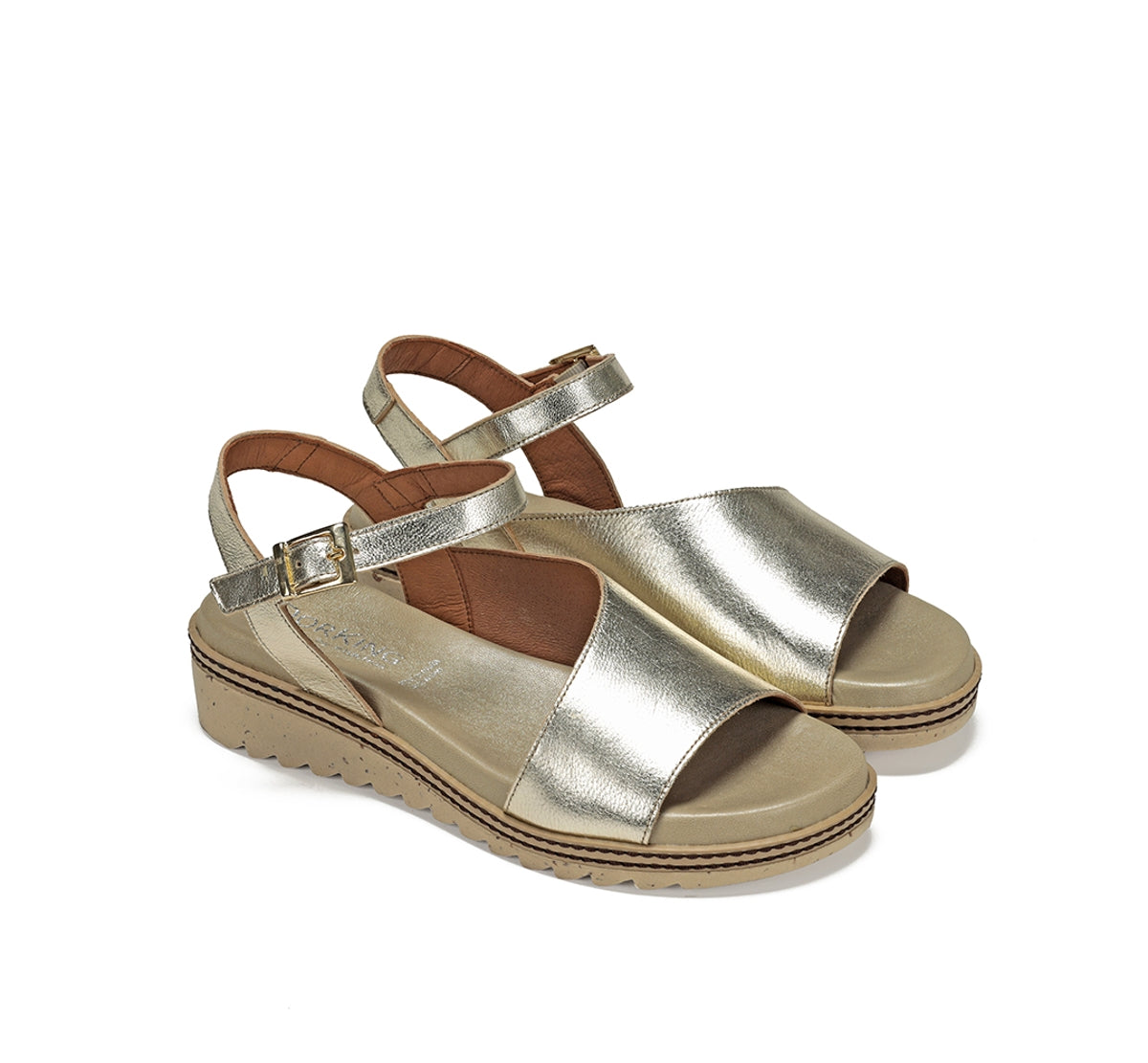 Dorking Espe D8771 sandale femme dorée cuir