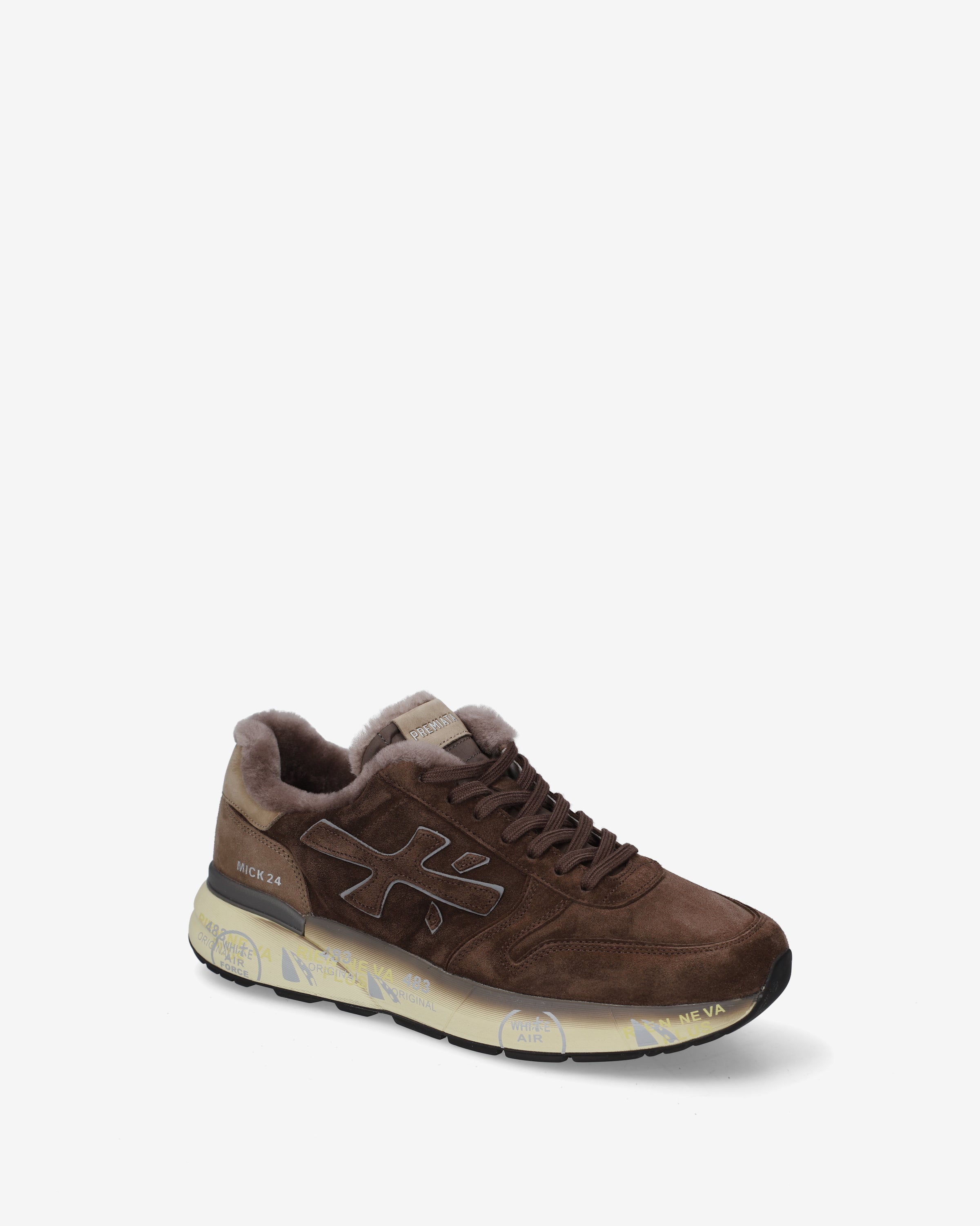 Premiata Mick 7898m baskets daim marron foncé