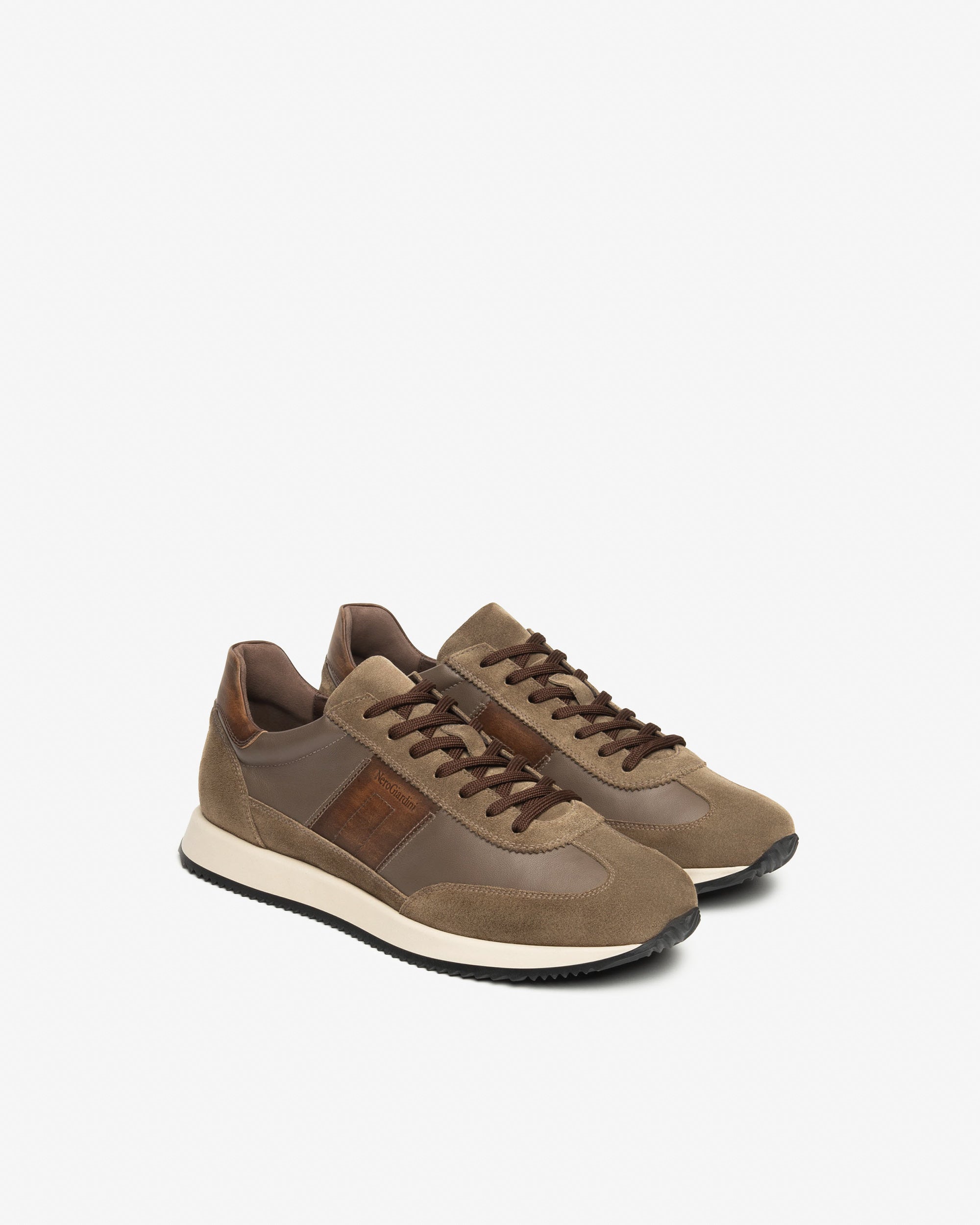 Nero Giardini Sneakers Baskets Cuir Daim Homme Memory