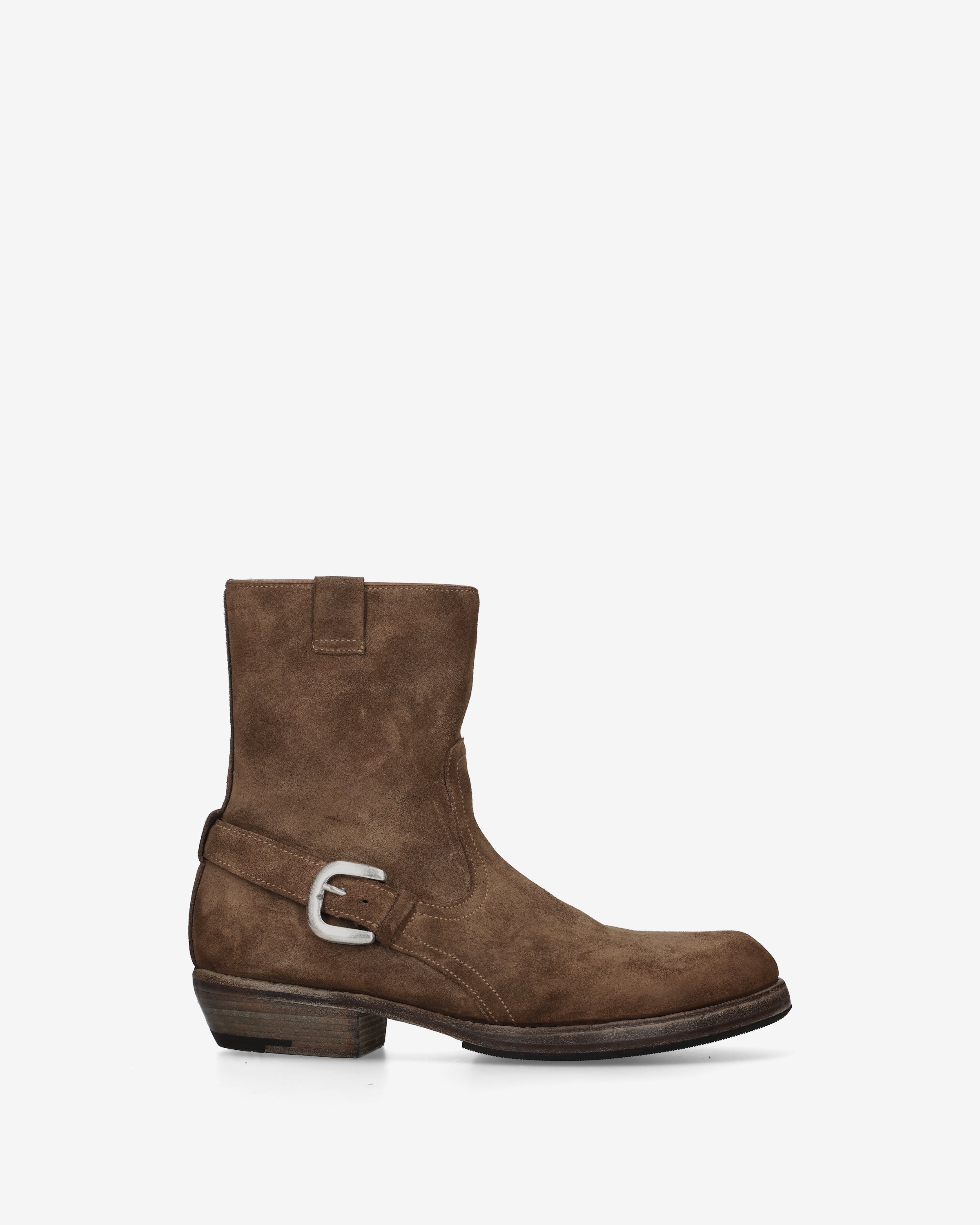 Premiata Boots biker marron daim homme