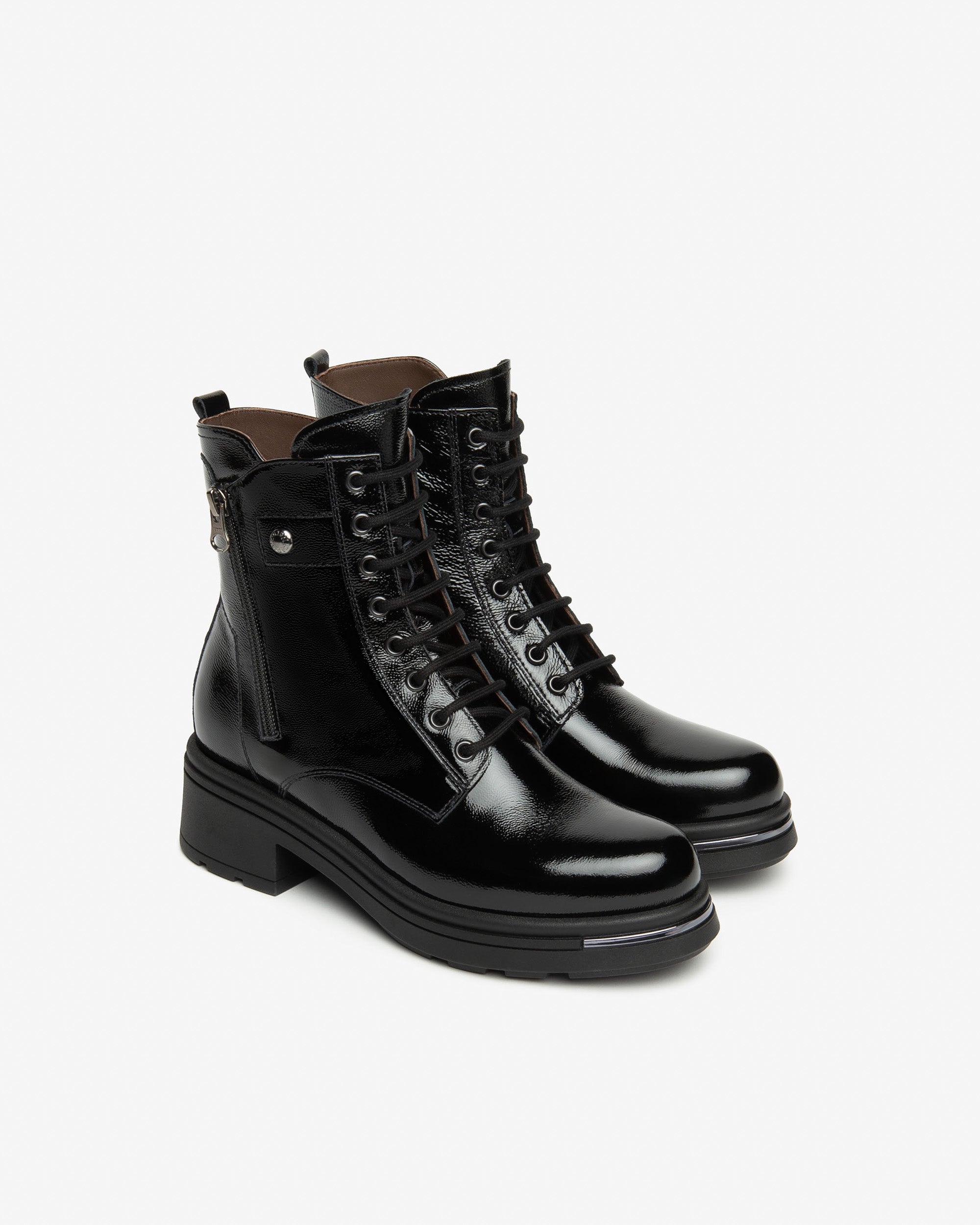 Nero Giardini Combat Boots bottines vernis femme hiver