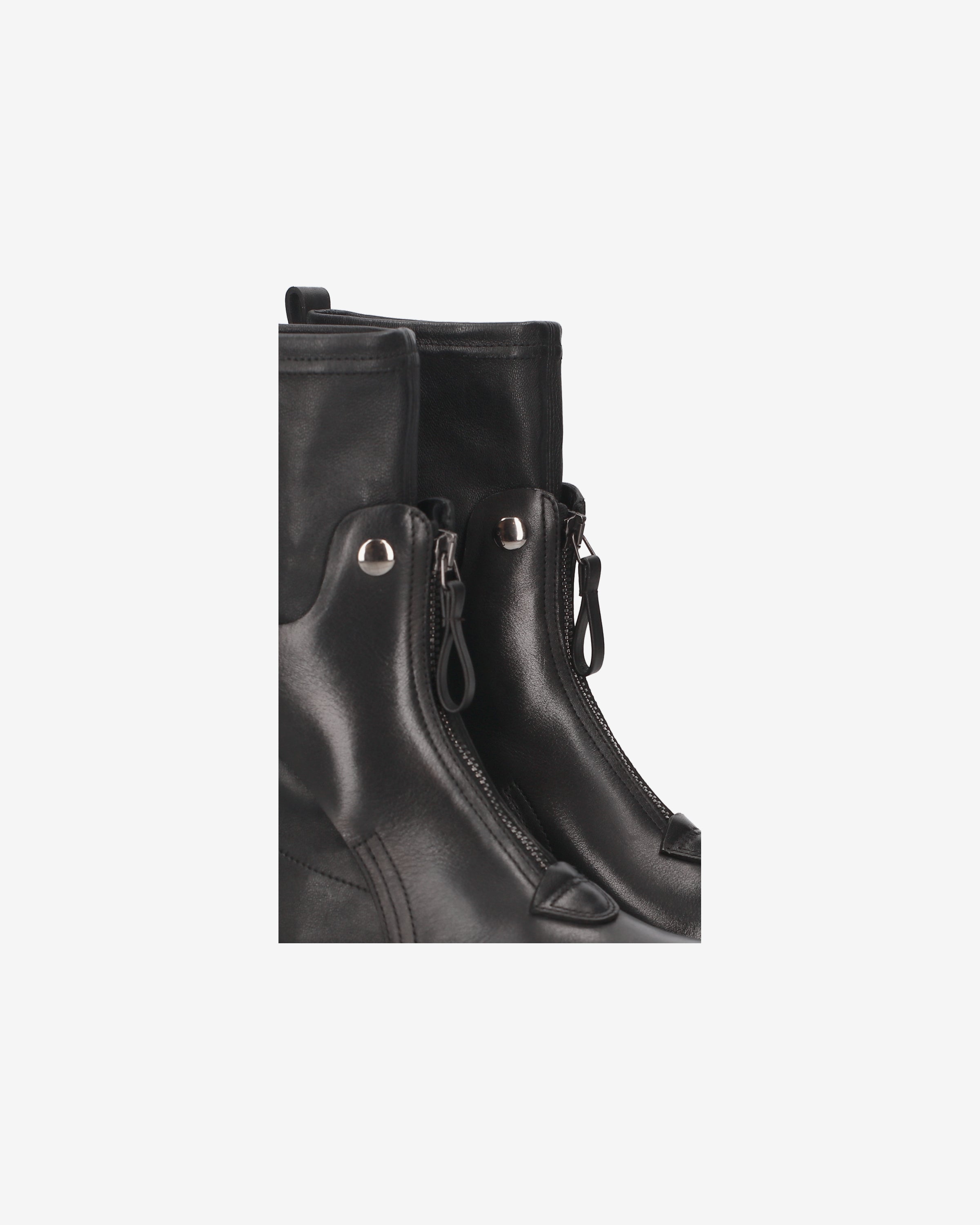 Premiata Boots bottines femme cuir noir cloutées plateforme