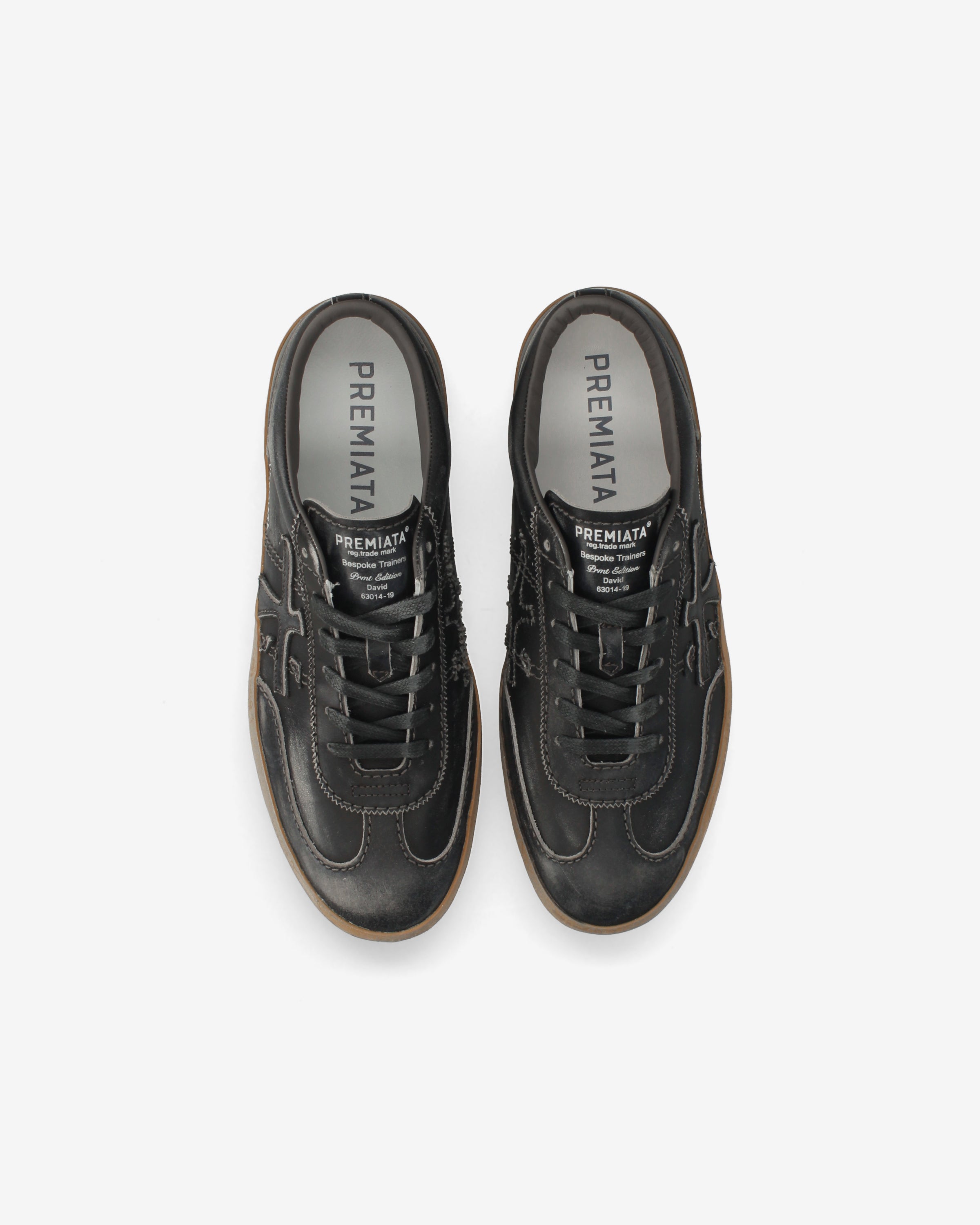 Premiata David 8599 Sneakers Cuir Noir Homme