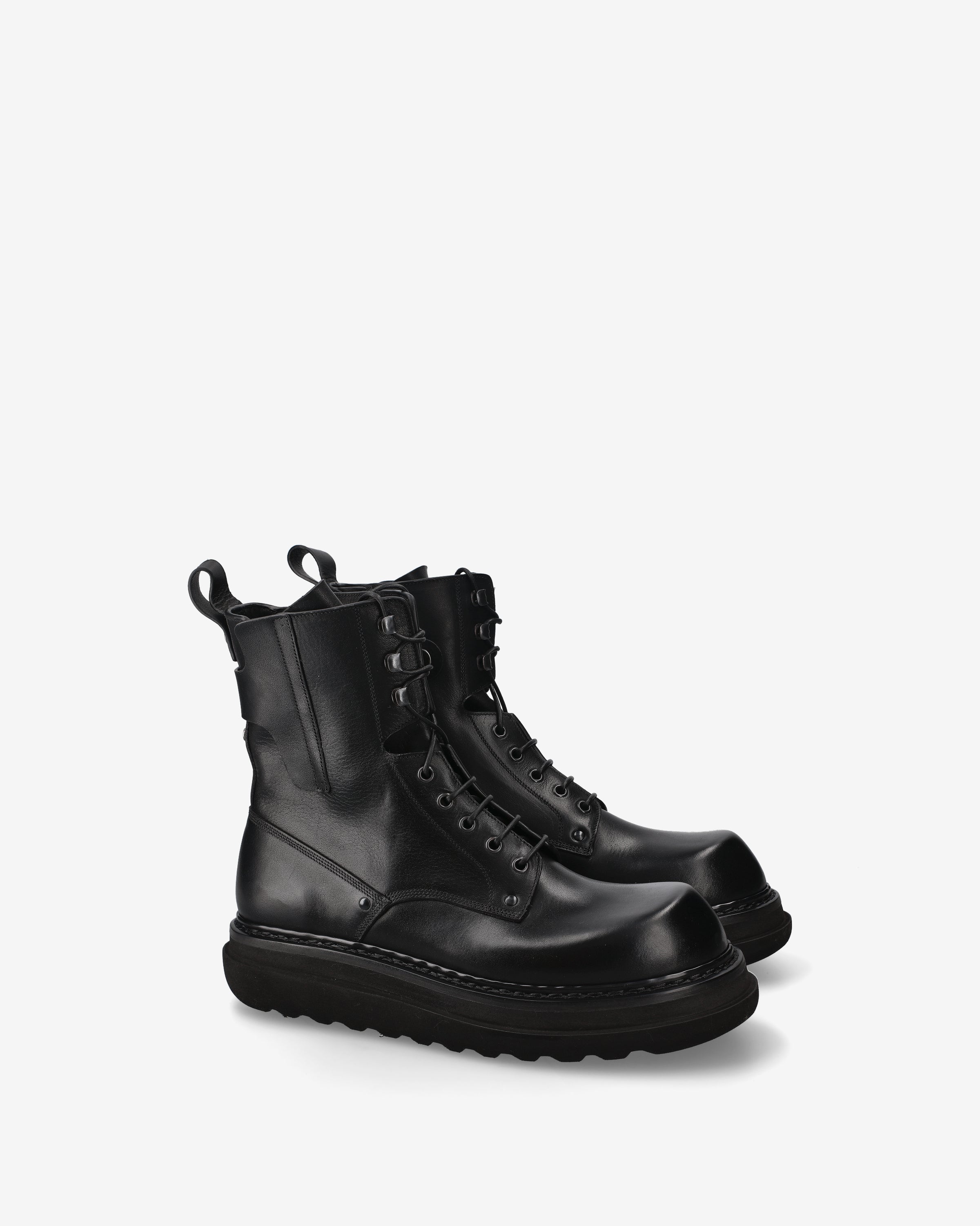 Premiata Polacchini bottines cuir noir homme