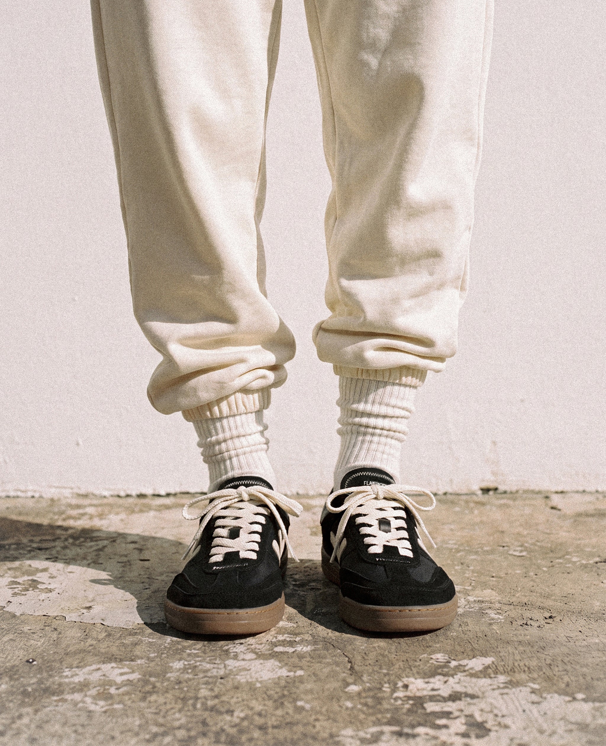 Flamingos Life Zero Tennis Black Gum chaussures barefoot noir