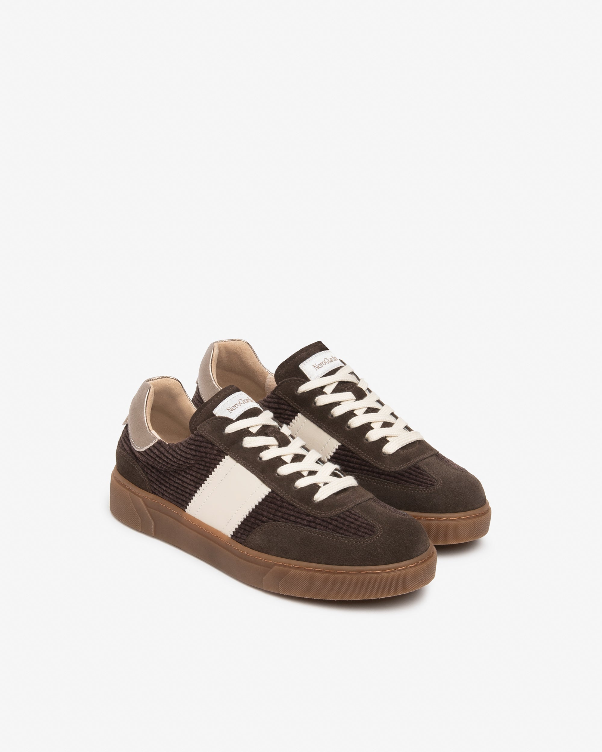 Nero Giardini Sneakers baskets femme daim cuir lacets