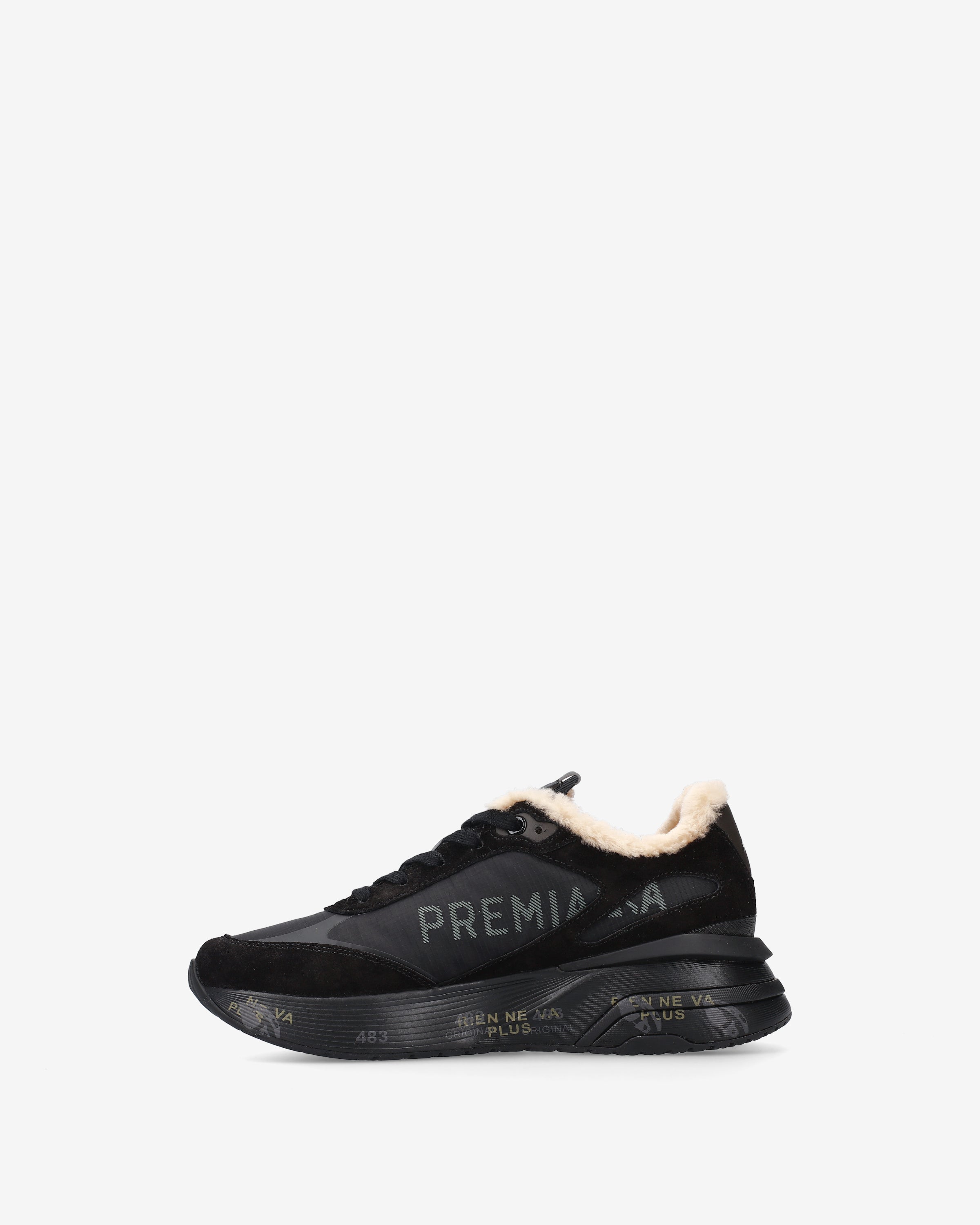 Premiata Moerund 7795m baskets femme noires fourrées