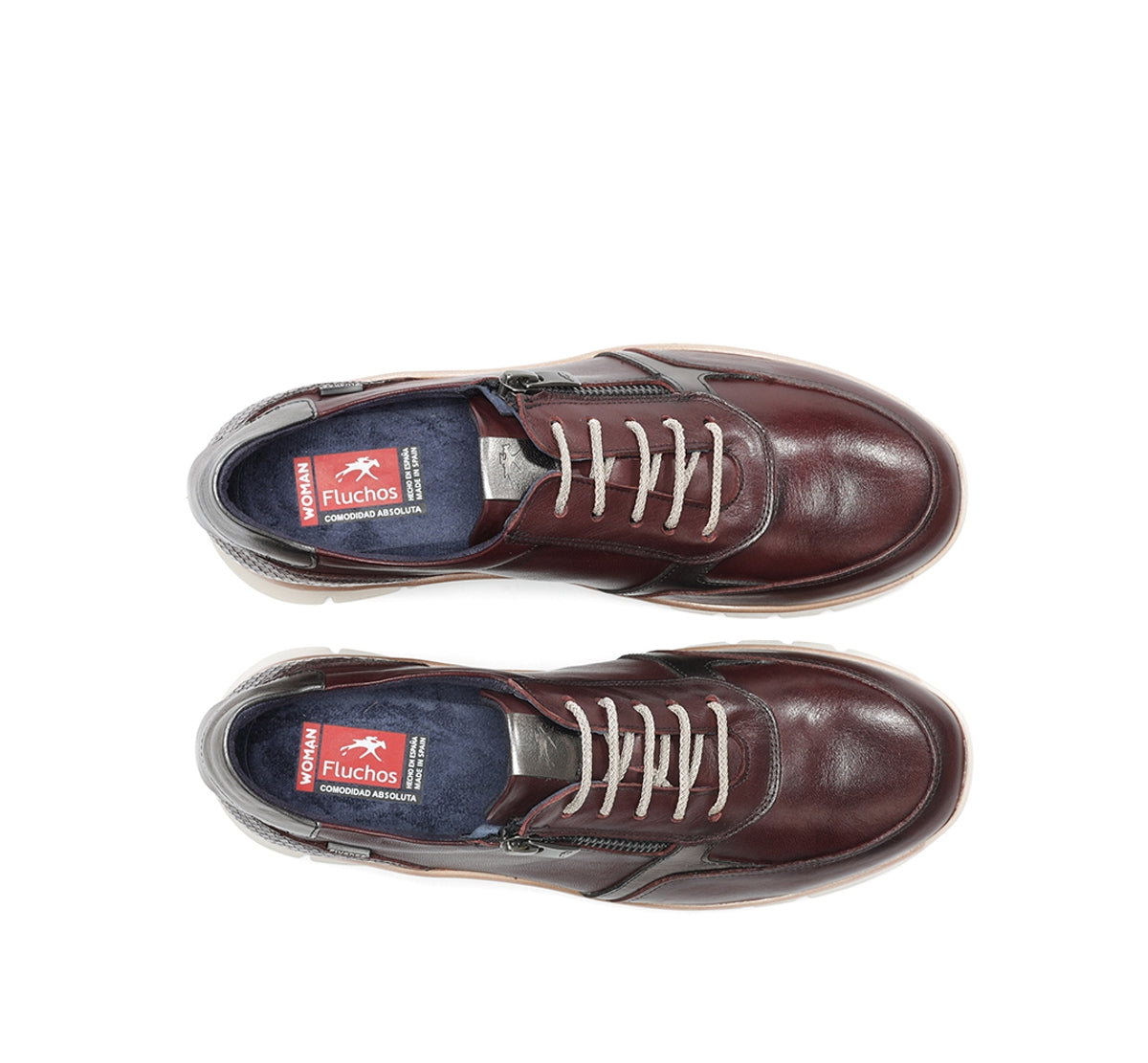 Fluchos Union F2070 baskets bordeaux femme confort