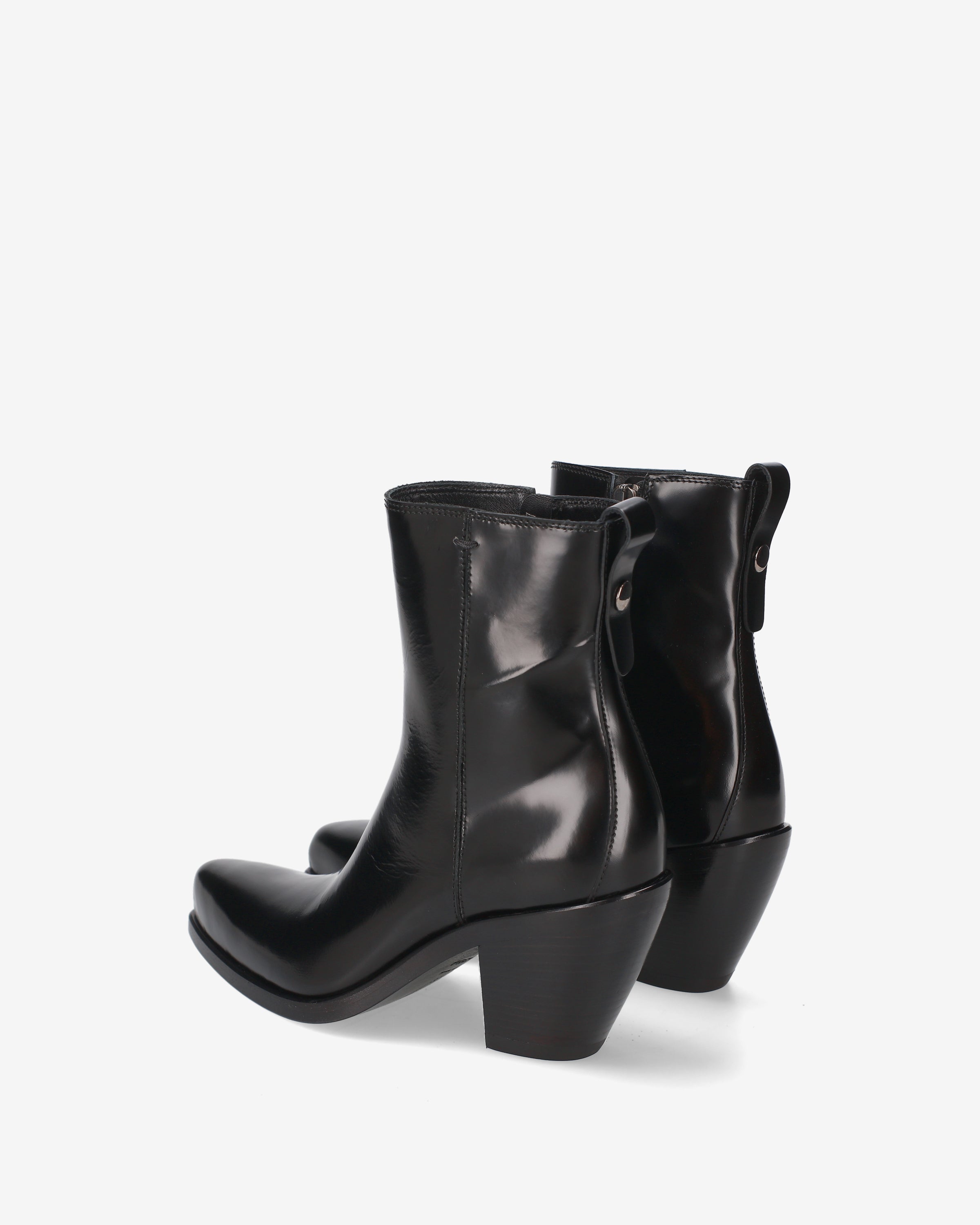 Premiata Boots bottines cuir noir talon 8 cm pointure 38
