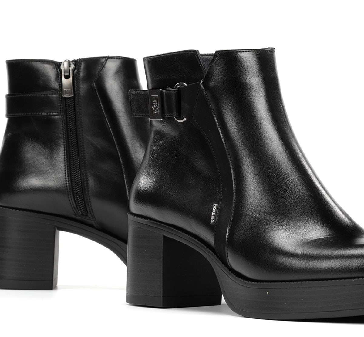 Dorking Bowy D9589 bottines talon noir