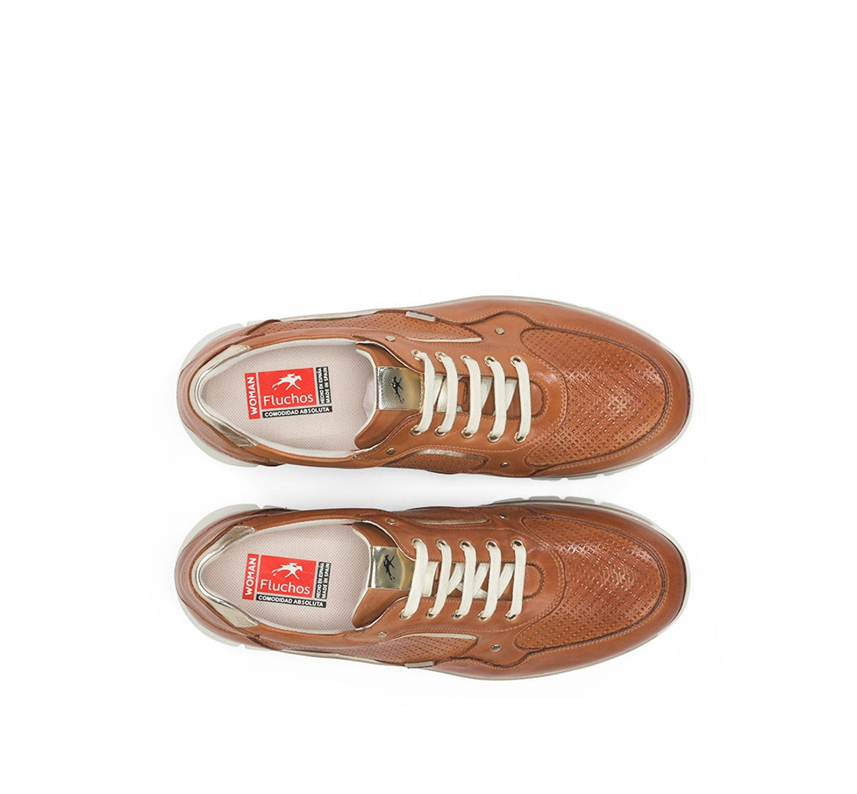 Fluchos Union F2175 baskets femme marron coupe large
