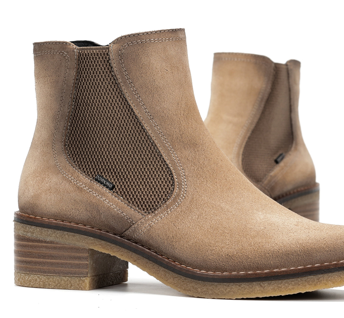Dorking Lucero D9542 bottines taupe talon femme