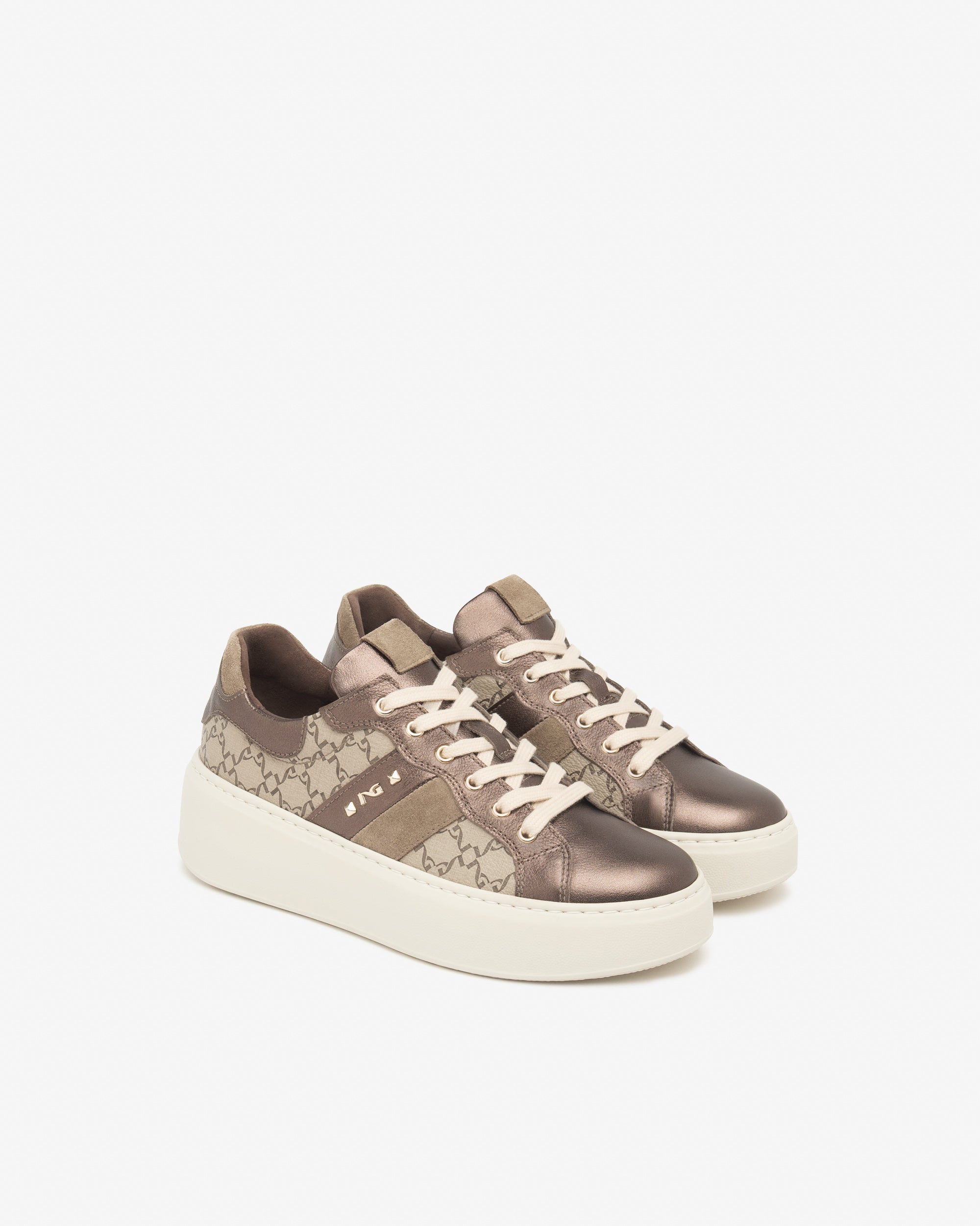 Nero Giardini Sneakers cuir daim tissu femme memory
