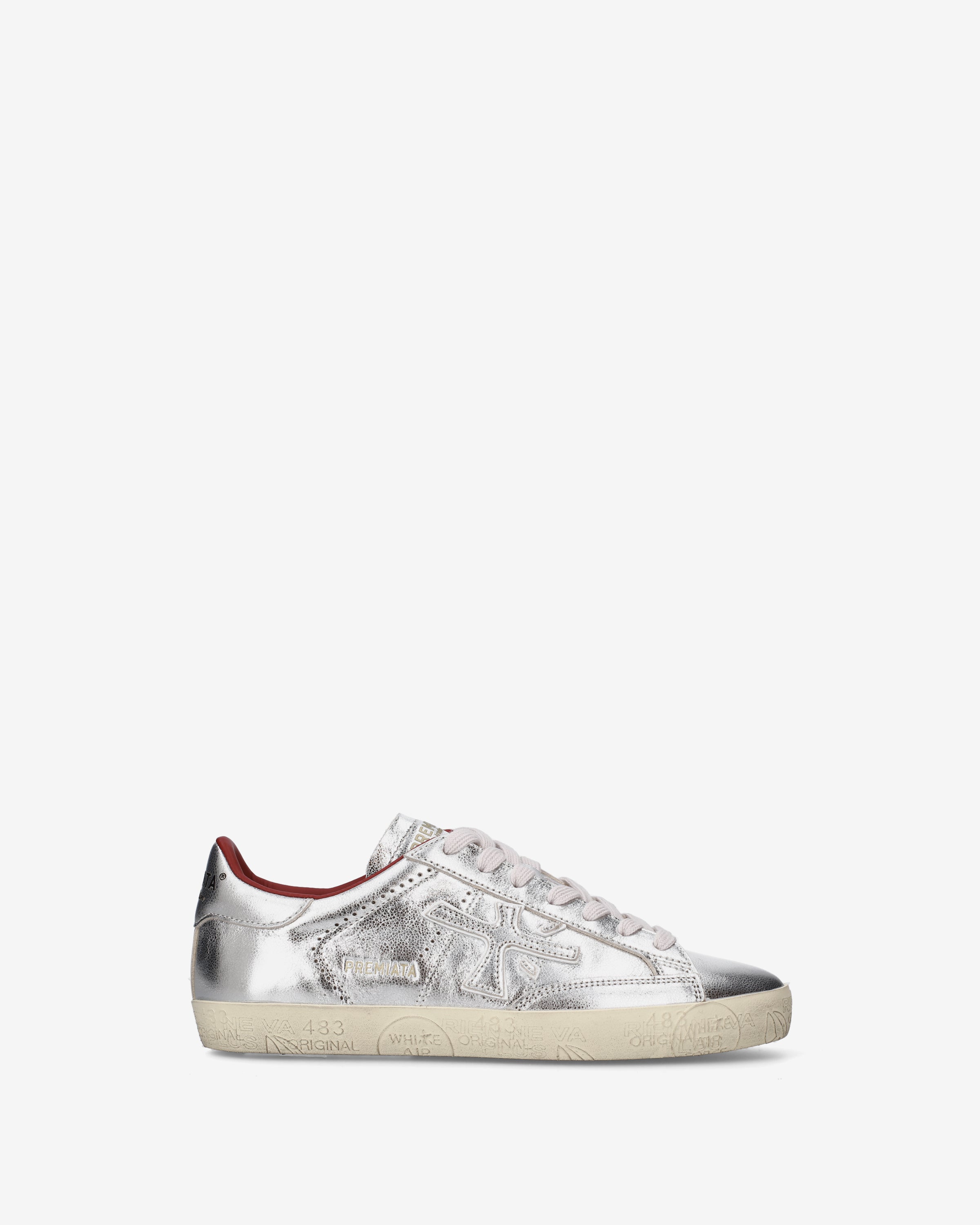 Premiata Stevend 8493 sneakers femme cuir argenté