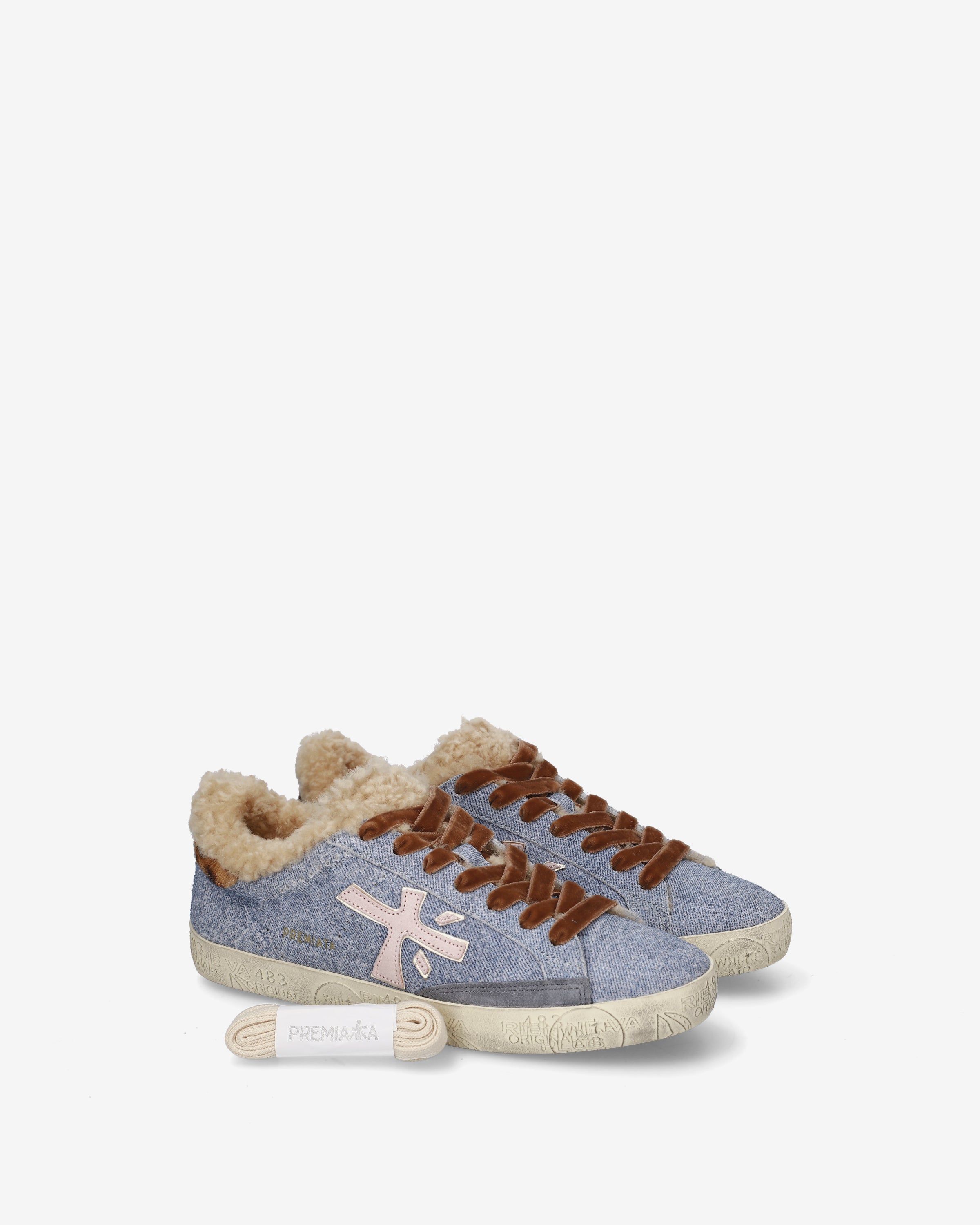 Premiata Stevend 8698m baskets jean bleu clair