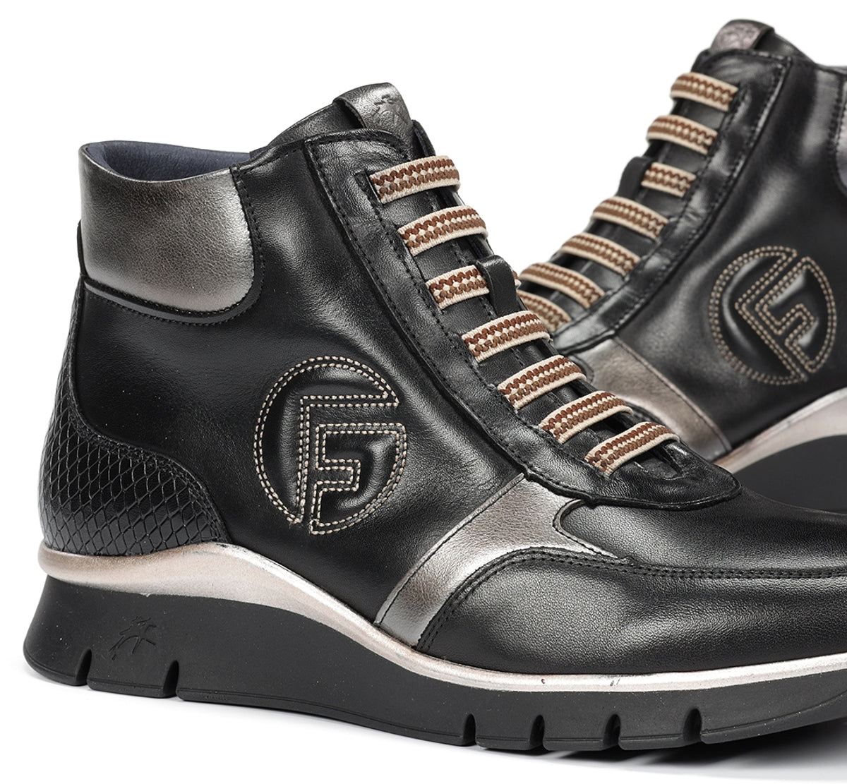 Fluchos Union F2077 bottines noires femme cuir