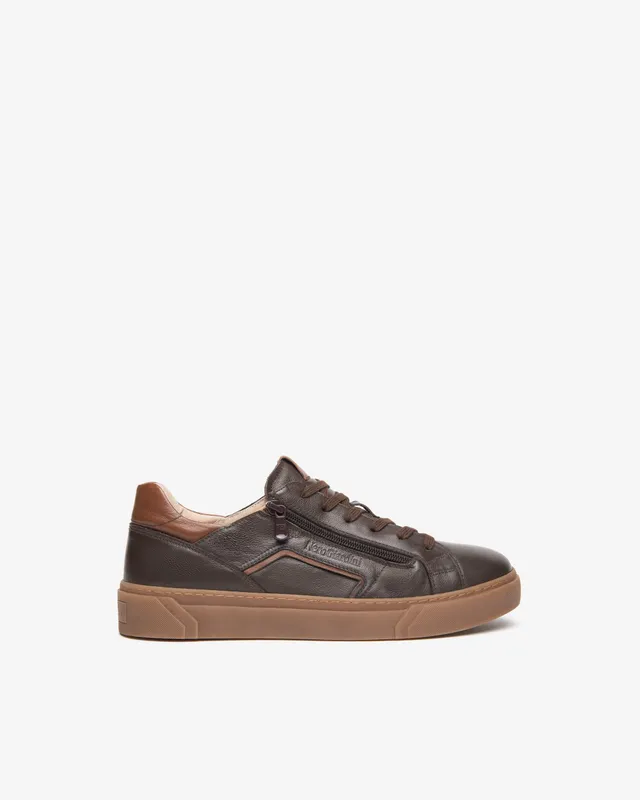Nero Giardini Sneakers baskets homme cuir zip pointures 39-46