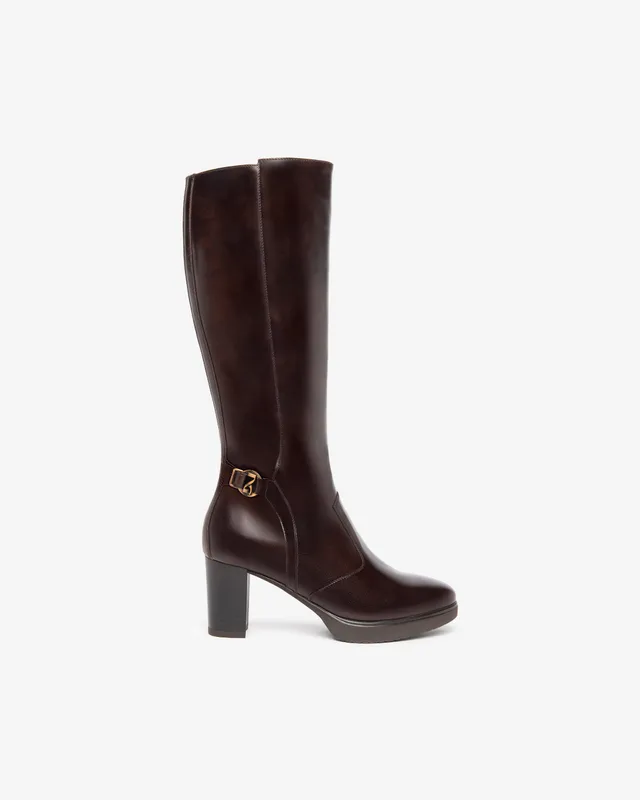 Nero Giardini Boots Bottes cuir femme métal pointure 38