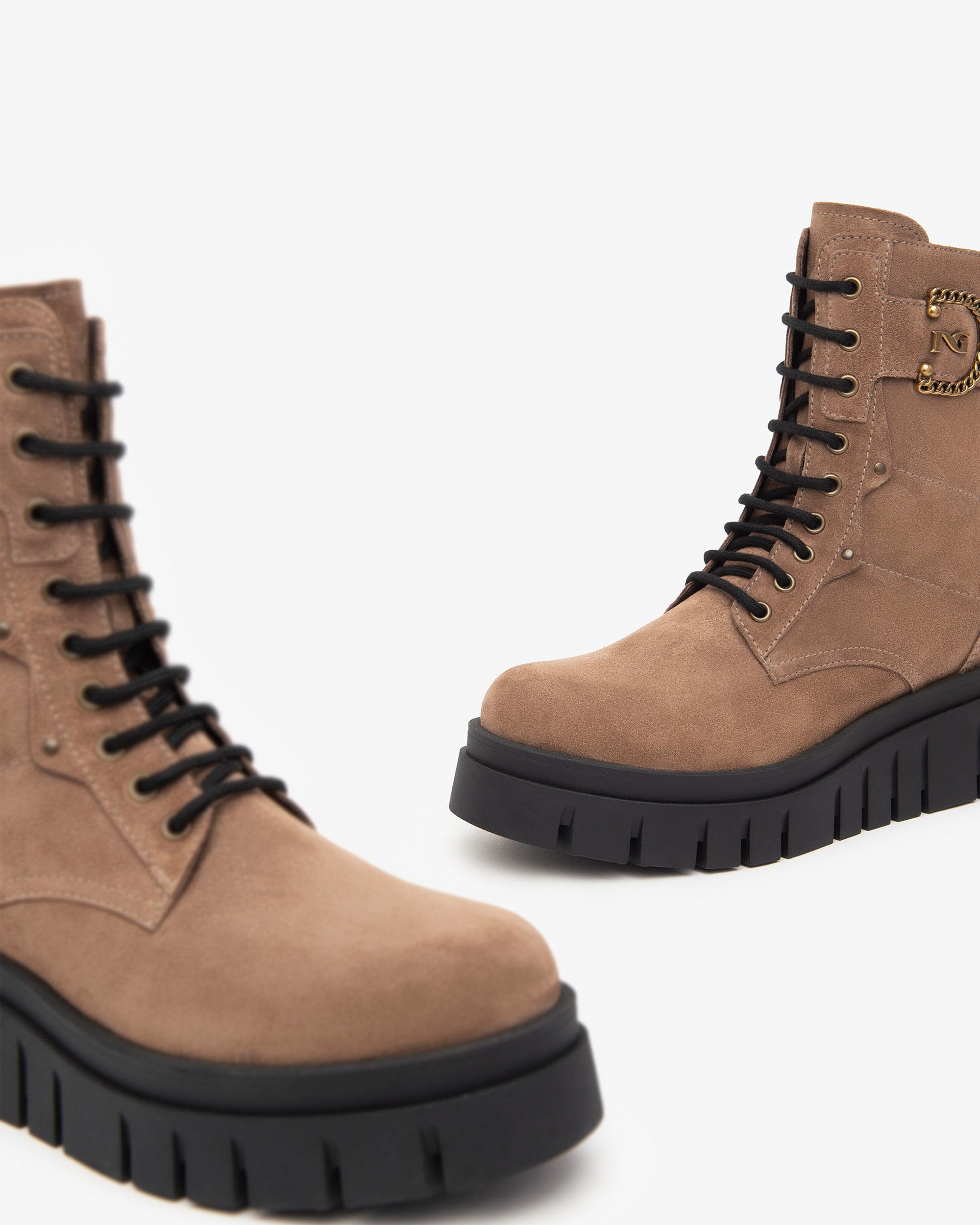 Nero Giardini Combat Boots rangers daim femme hiver