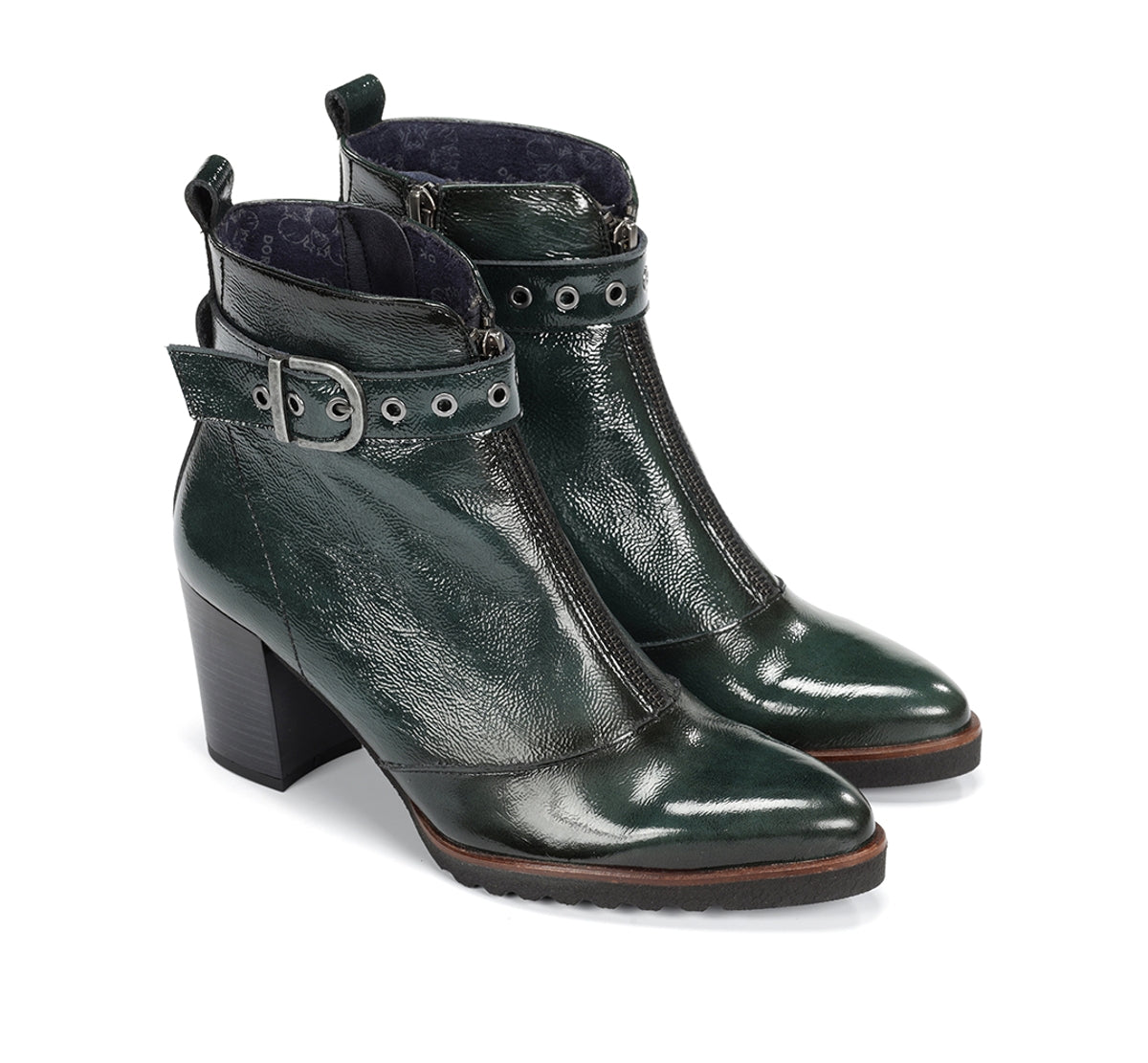 Dorking Thais D8300 bottines vert femme talon