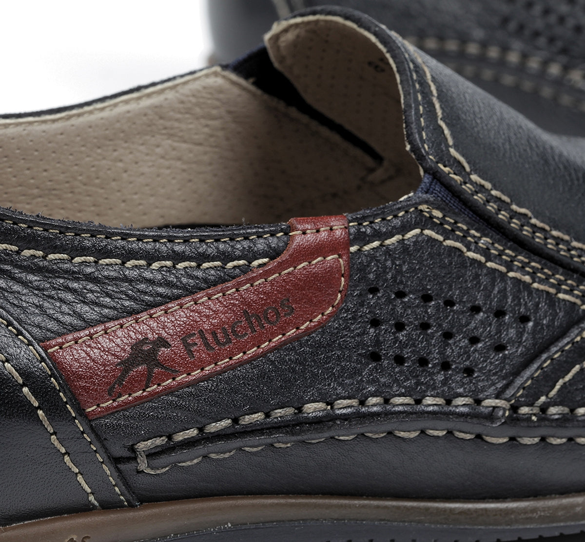 Fluchos Slip On Catamaran 8565 Slip-On Bleu Homme Cuir