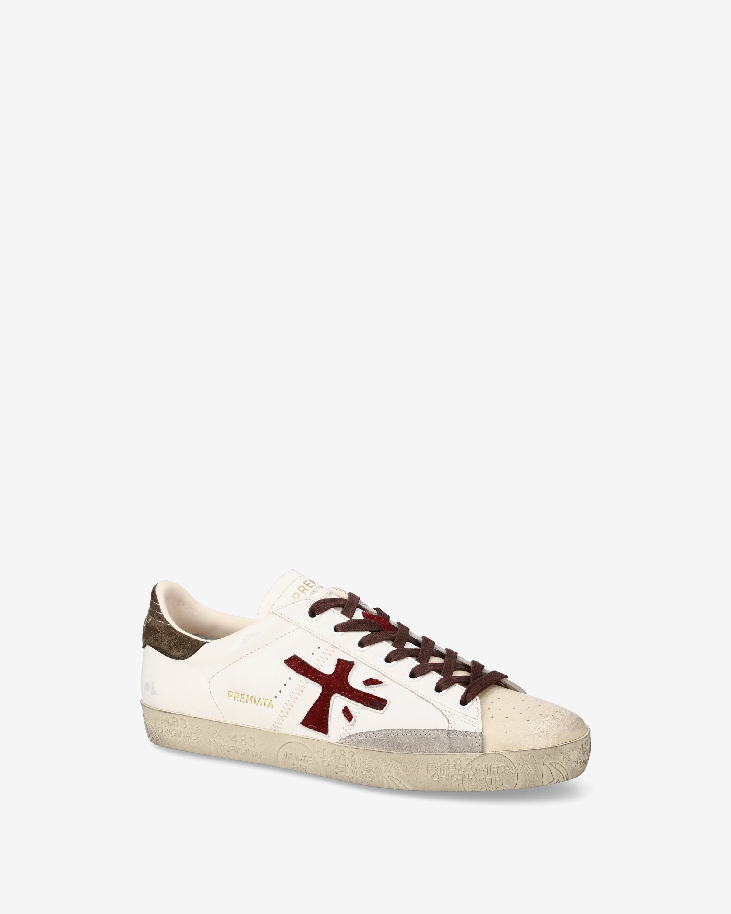 Premiata Stevend 7268 sneakers femme blanc crème bordeaux