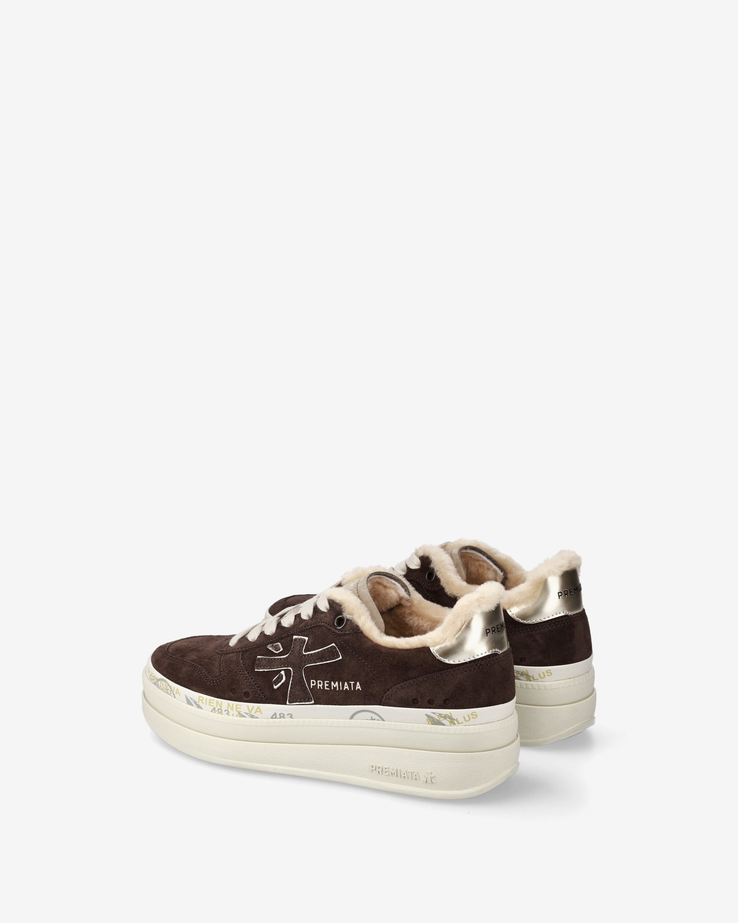 Premiata Micol 7894M sneakers daim marron plateforme