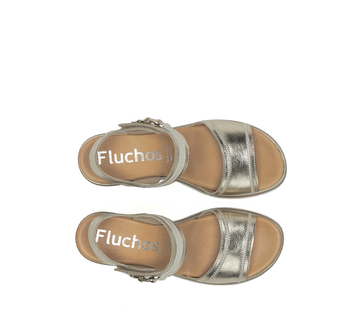 Fluchos Fire F2427 sandales femme dorées compensées