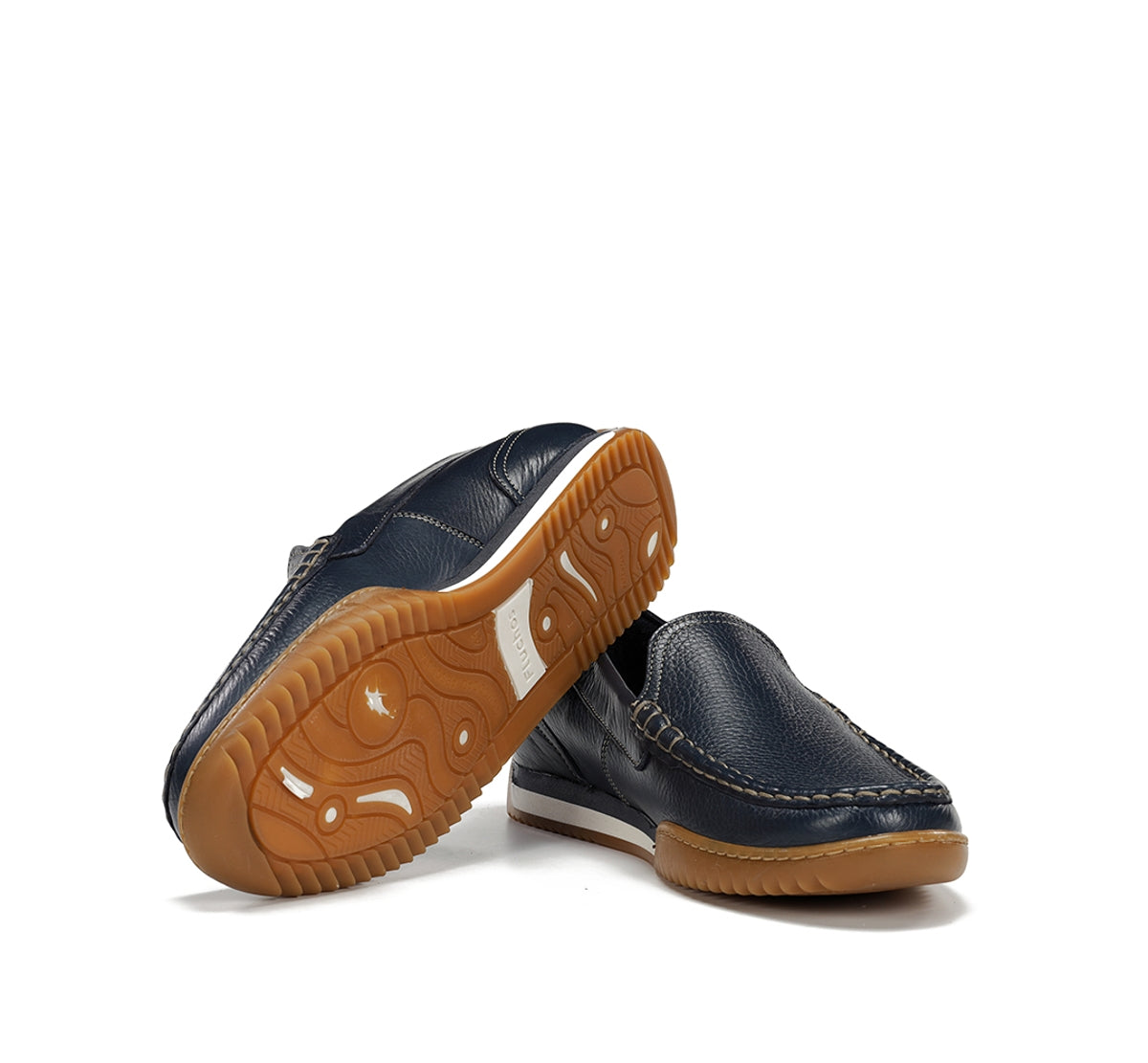 Fluchos Bruno F2432 mocassins homme bleu cuir
