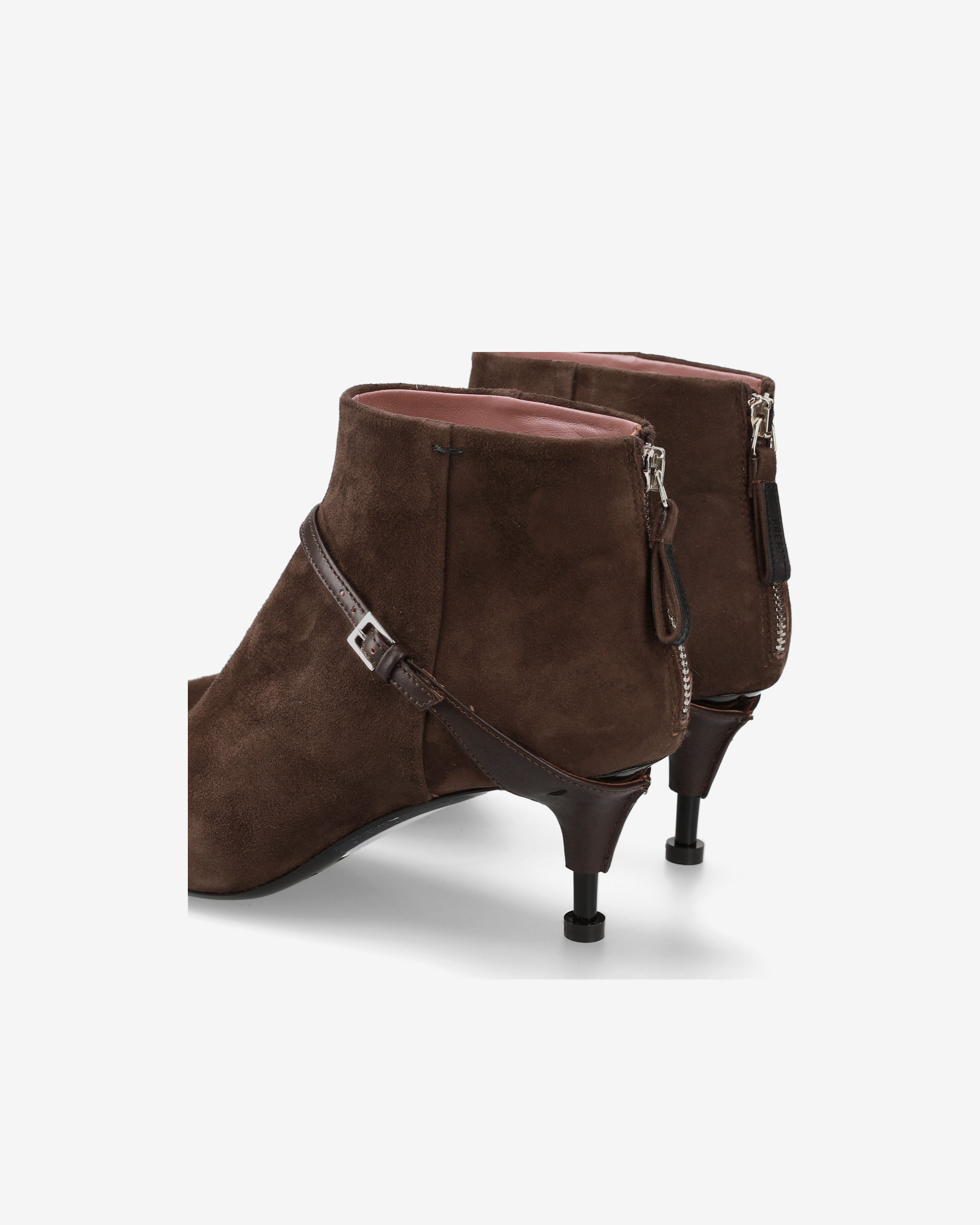 Premiata bottines femme cuir marron talon 65 mm