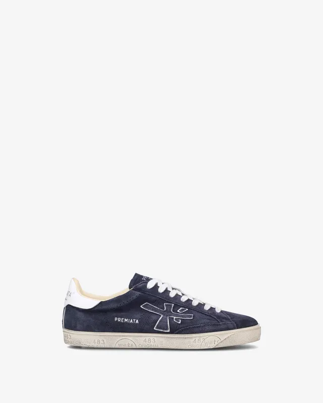 Premiata Steven 6643 sneakers daim bleu marine pointure 39-47