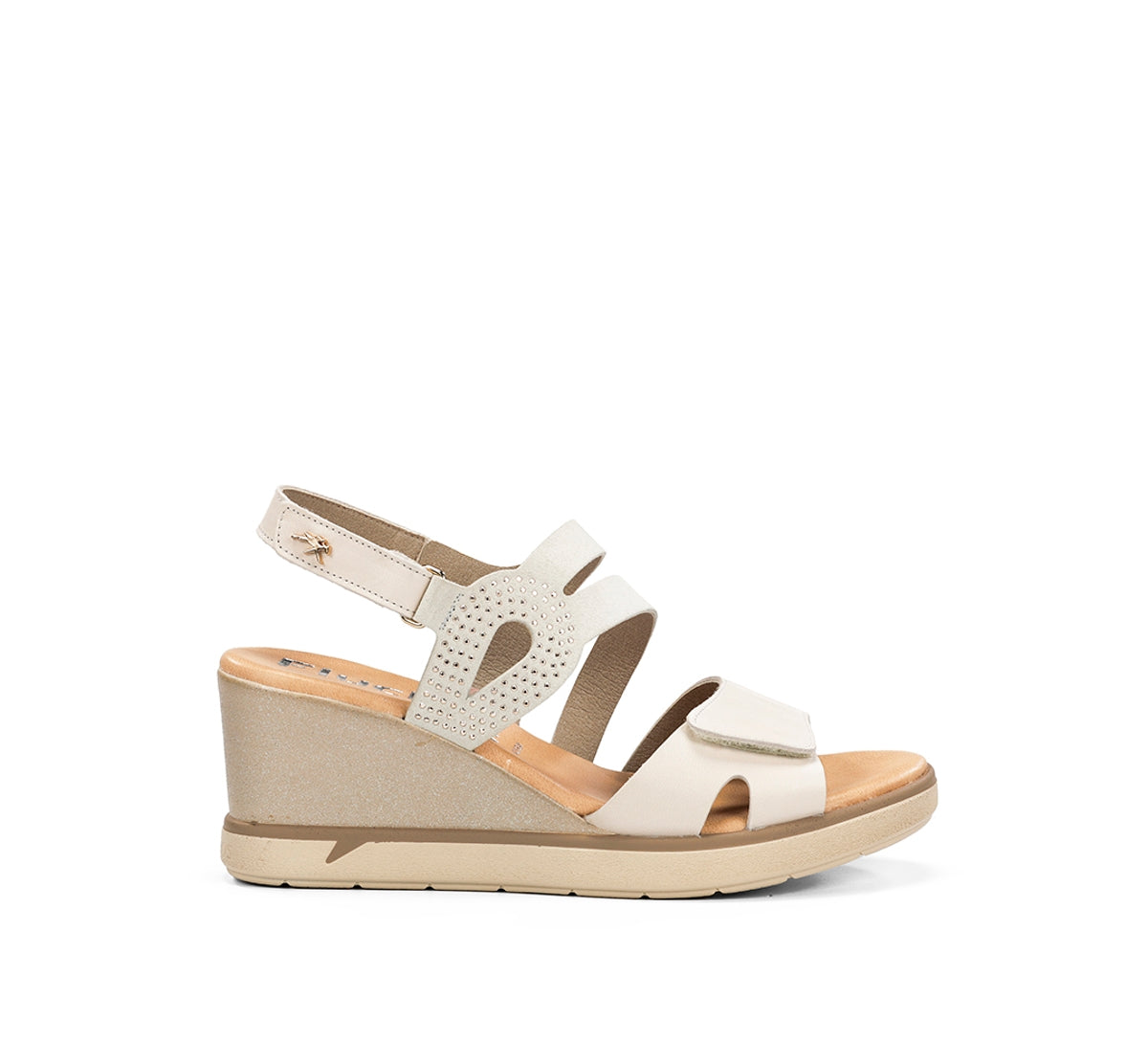 Fluchos Smash F2169 sandales femme taupe compensées