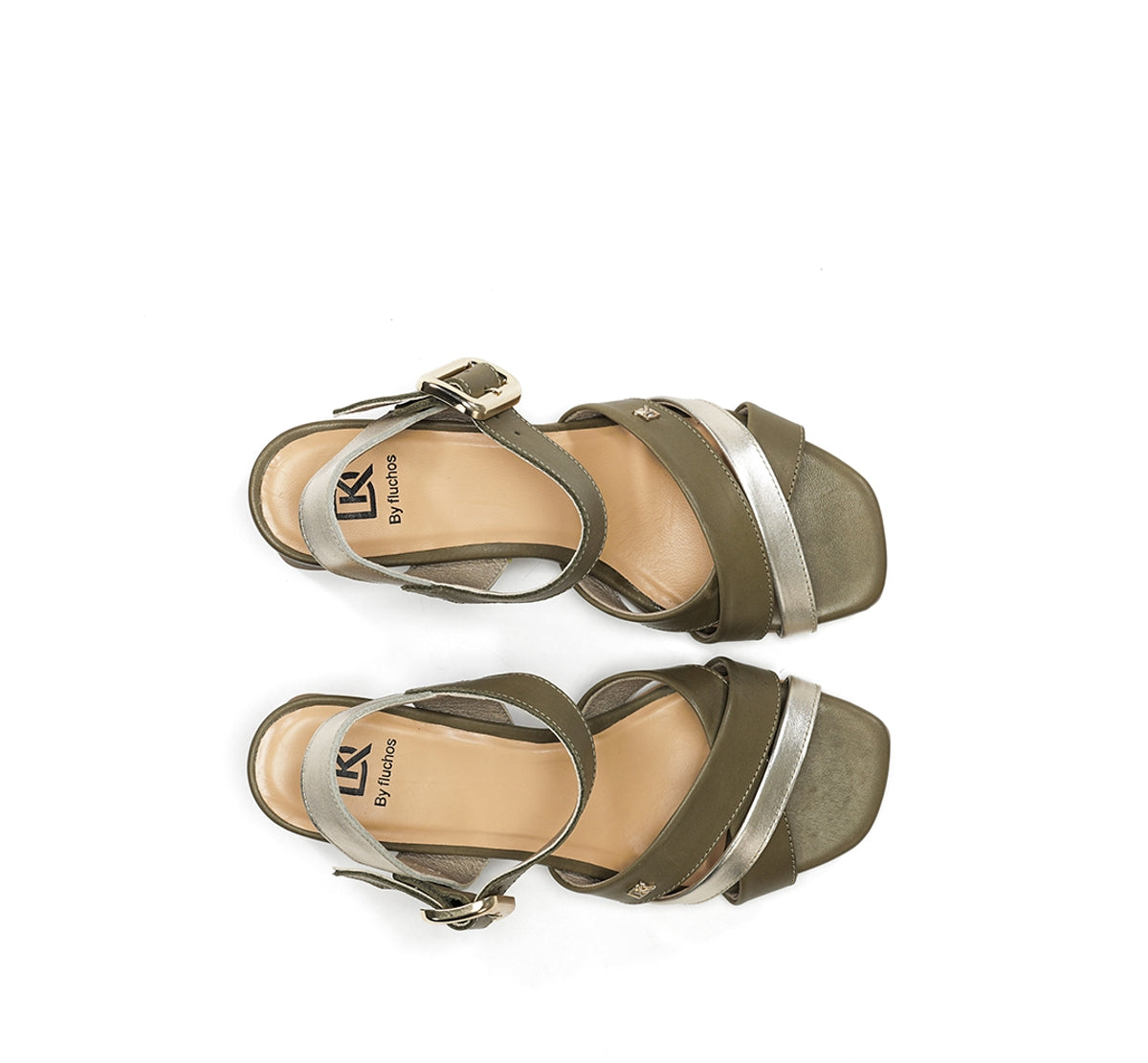 Dorking Larus D9461 sandale femme verte talon carré